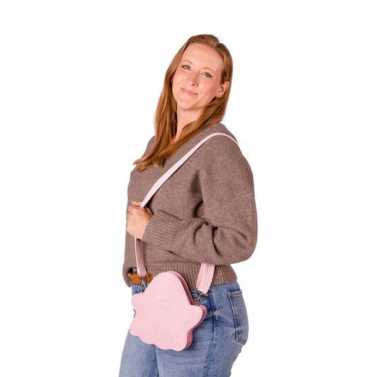 Boo Satin Luxe VL Ghost Crossbody Bag - - 26791_BooSatinLuxe_BubblePink_BagProportion_02