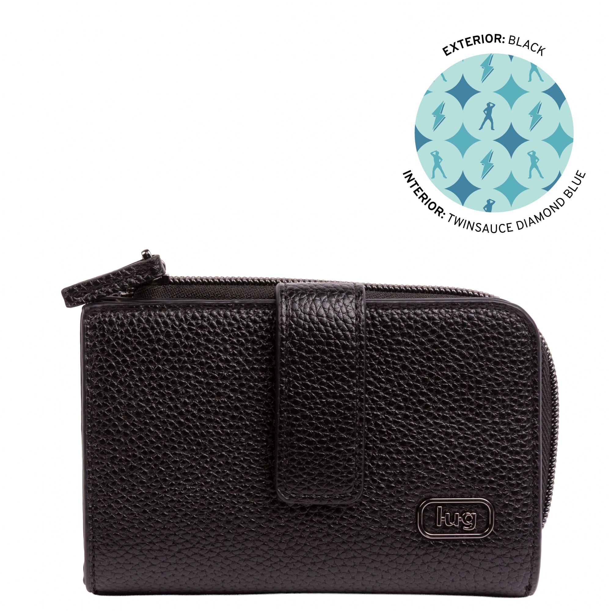 TWiNSAUCE x Lug Snappy Classic VL RFID Wallet - - 26871_LUGxTWiNSAUCE_SnappyVL_Black_Angle_01