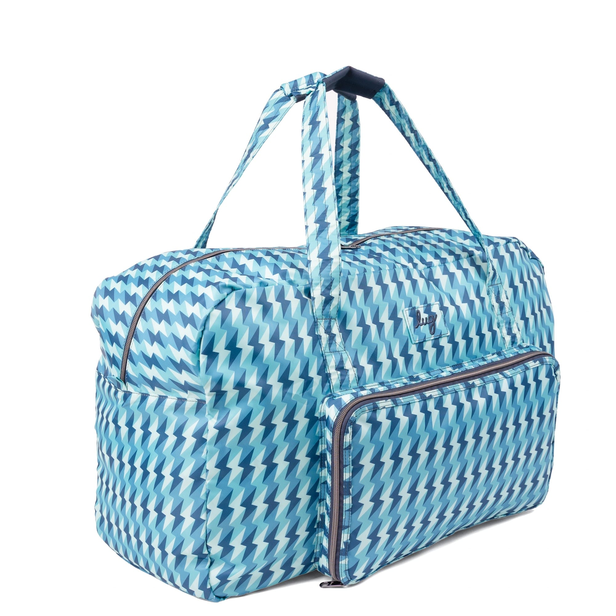 TWiNSAUCE x Lug Bossa Nova 2 Packable Duffel - - 26907_LUGxTWiNSAUCE_BossaNova2_BoltBlue_Angle_02