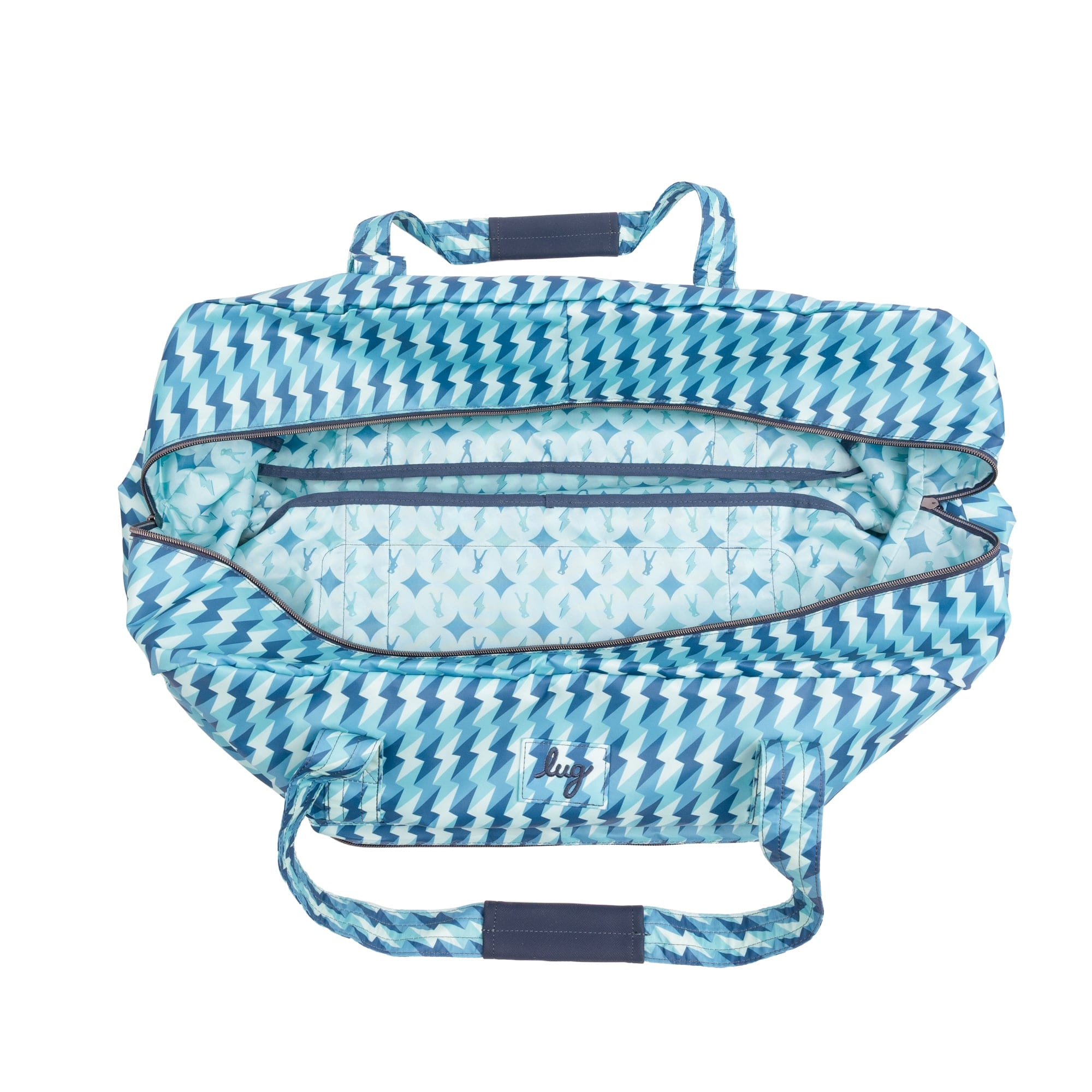TWiNSAUCE x Lug Bossa Nova 2 Packable Duffel - - 26907_LUGxTWiNSAUCE_BossaNova2_BoltBlue_Angle_06