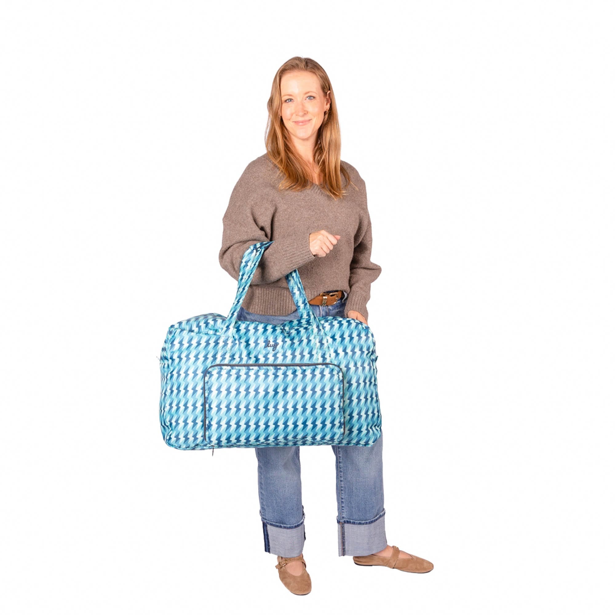 TWiNSAUCE x Lug Bossa Nova 2 Packable Duffel - - 26907_LUGxTWiNSAUCE_BossaNova2_BoltBlue_BagProportion_01