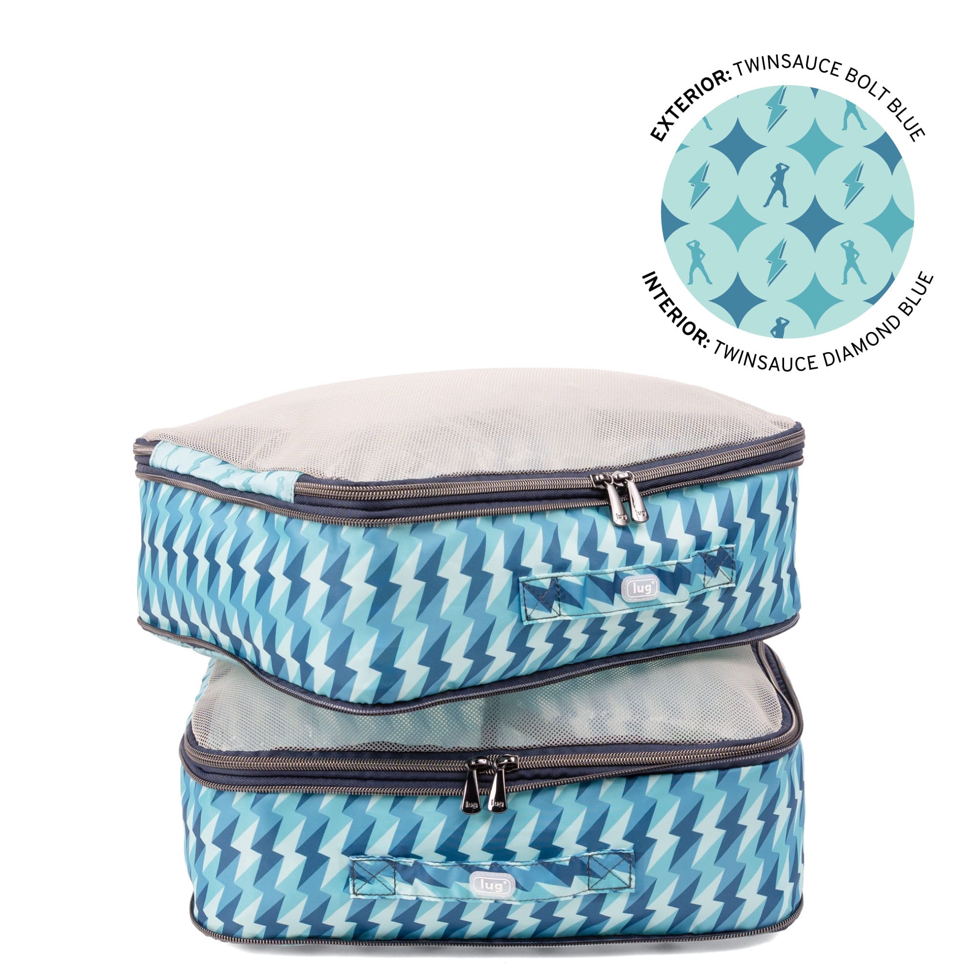 TWiNSAUCE x Lug Cargo 2pc Medium Compression Cubes - - 26915_LUGxTWiNSAUCE_Cargo2PC_BoltBlue_Angle_01