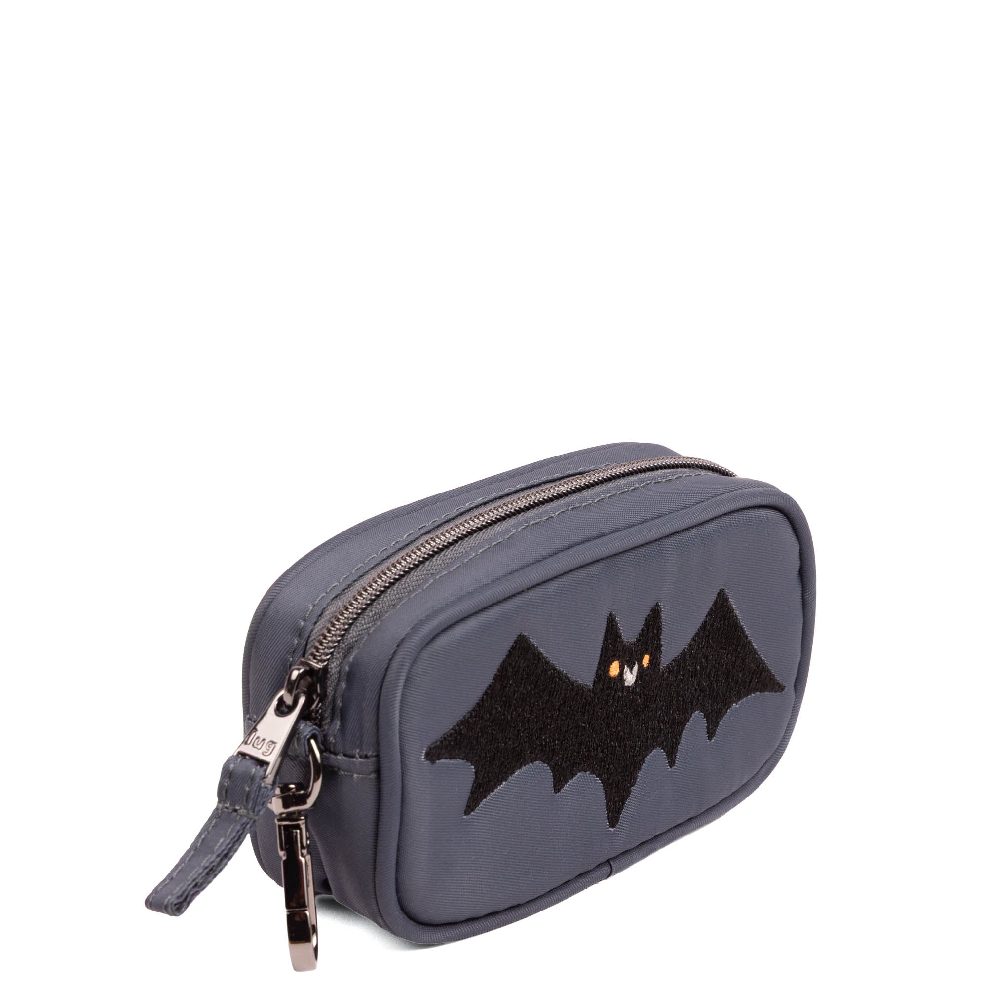 Crawler Friends Zipper Pouch - BAT DARK GREY - 26964_CrawlerFriendsPouch_Bat_Angle_02