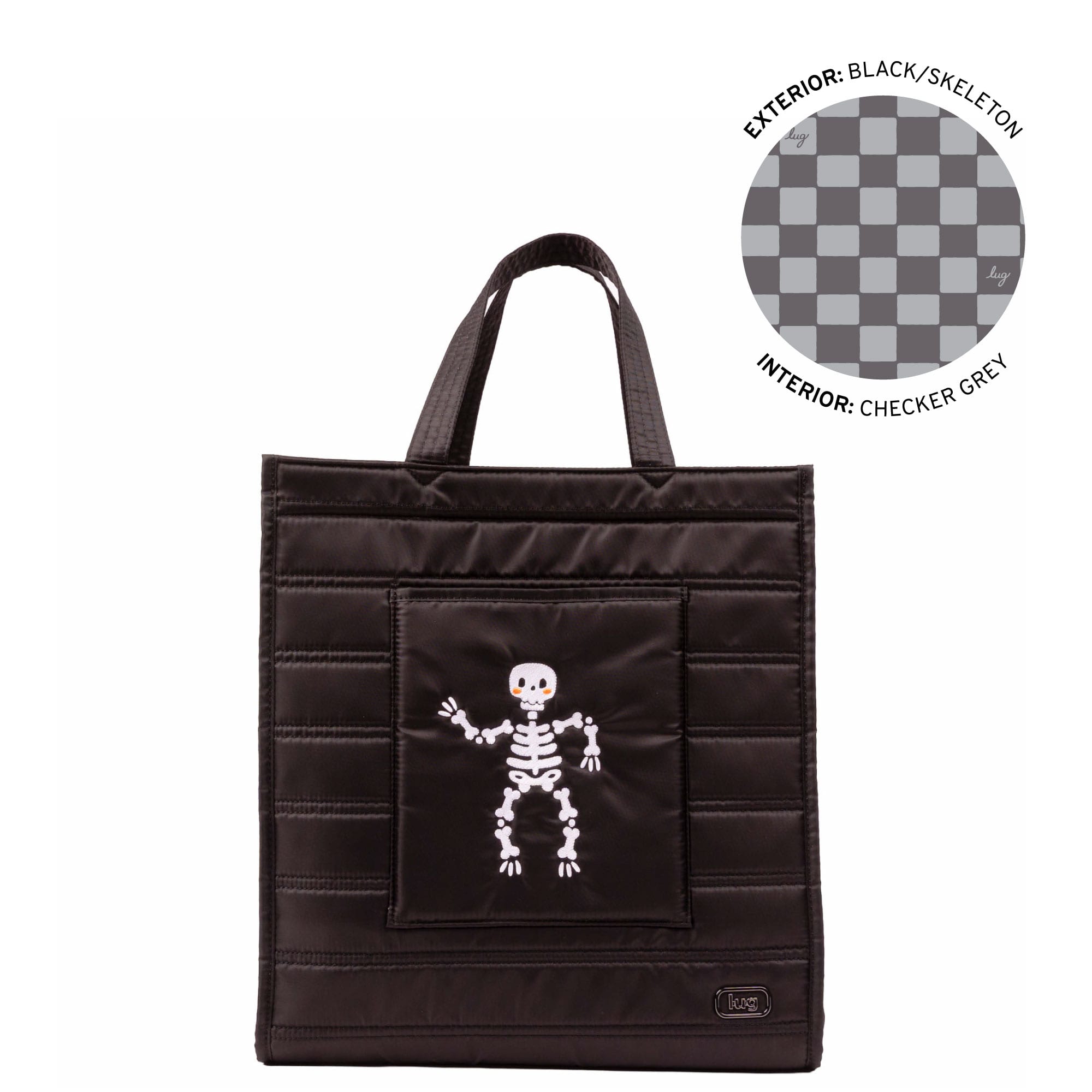 Halloween Runner Tote - SKELETON BLACK - 26998_Runner1pc_Skeleton_Angle_01