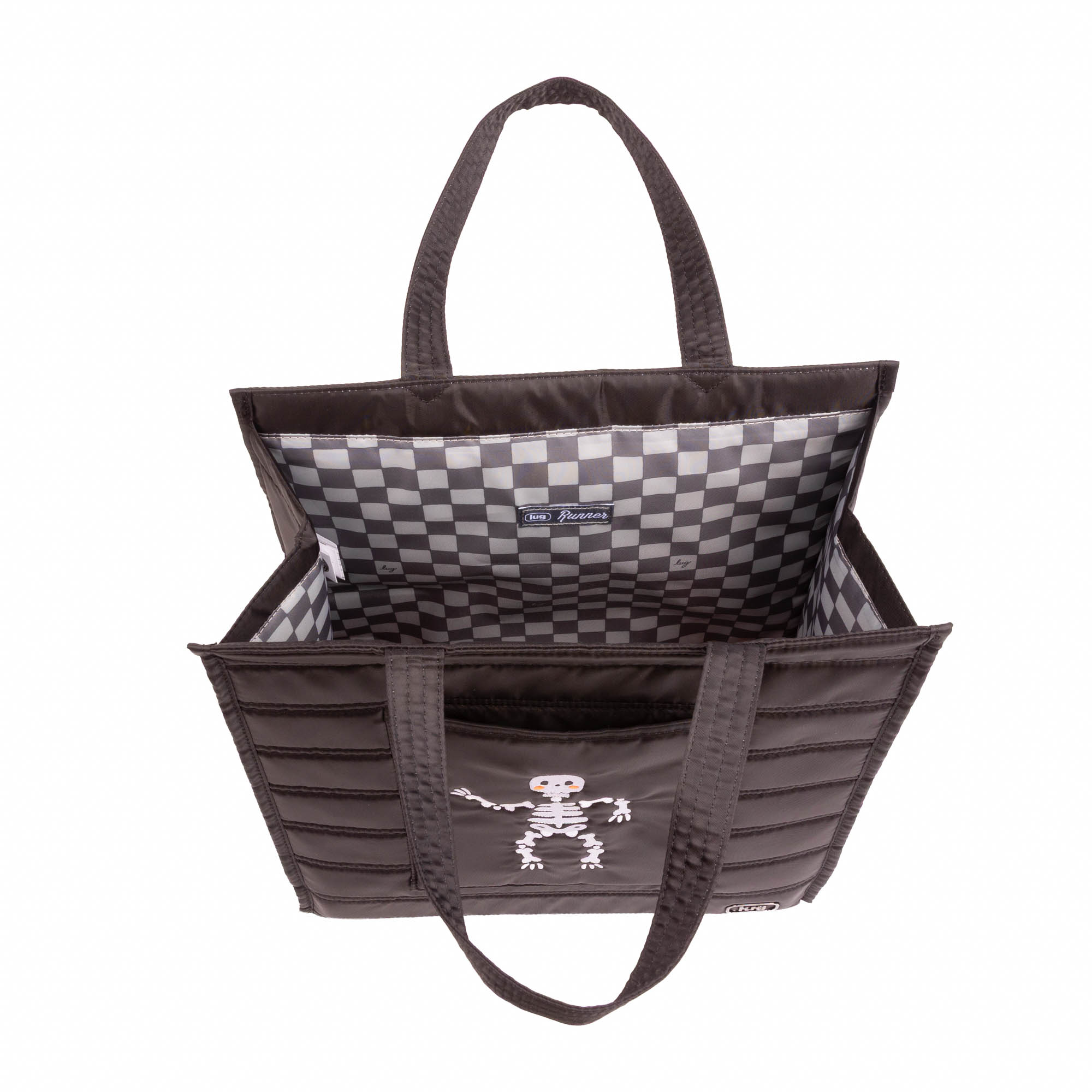 Halloween Runner Tote - SKELETON BLACK - 26998_Runner1pc_Skeleton_Angle_05