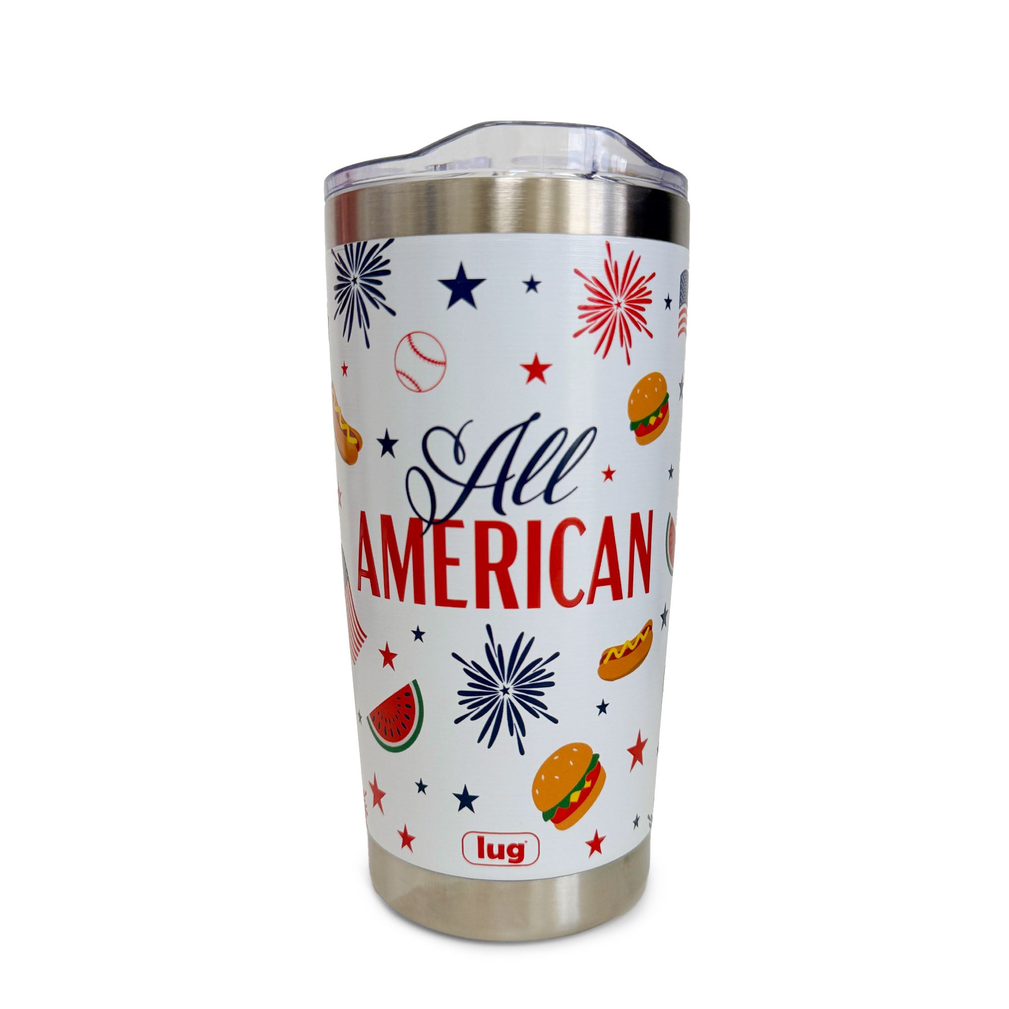Guzzle Tumbler - ALL AMERICAN BBQ - 27027_Guzzle_AllAmericaBBQ_Angle_01