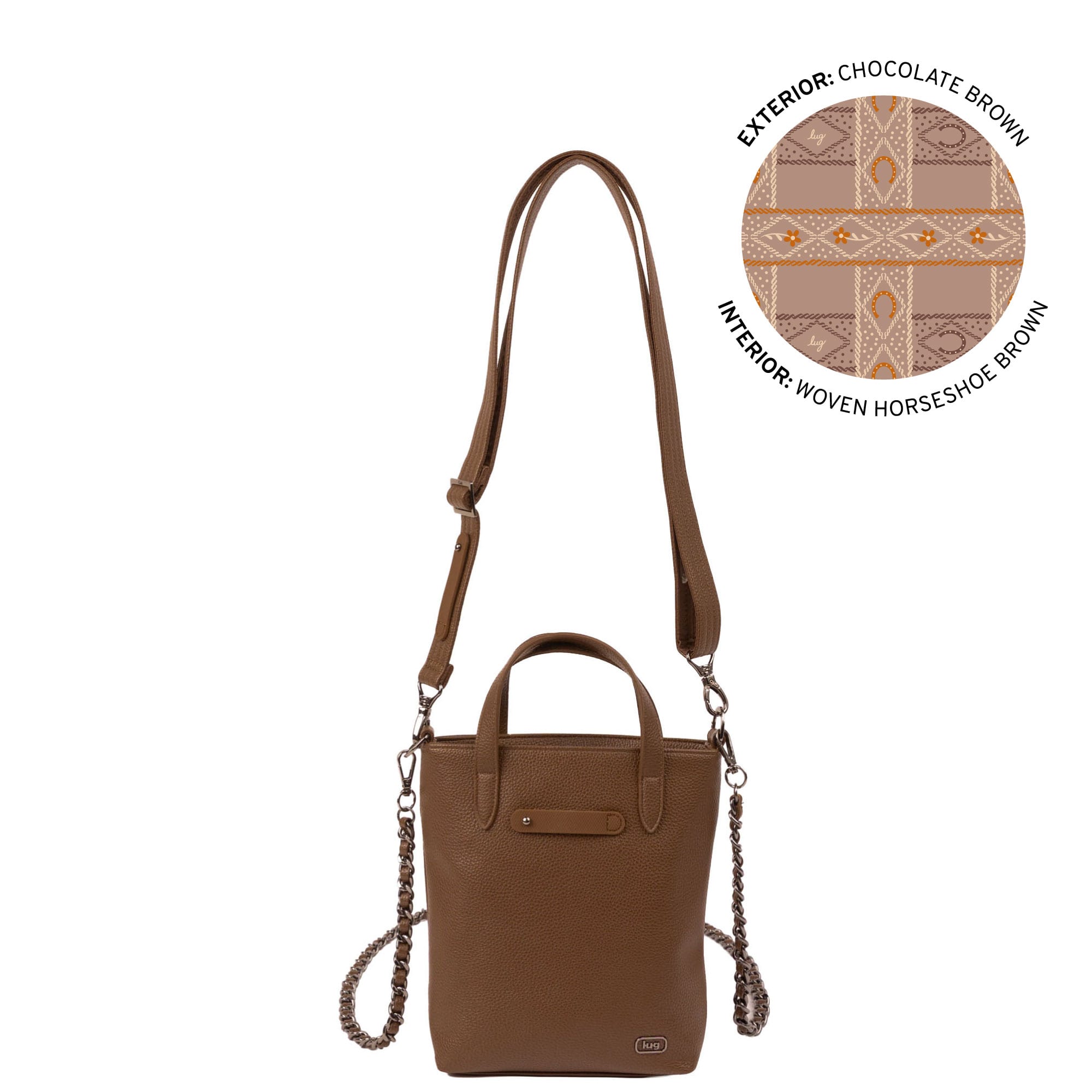 Side Step Classic VL Crossbody Bag - CHOCOLATE BROWN - 27114_SideStepVL_ChocolateBrown_Angle_01