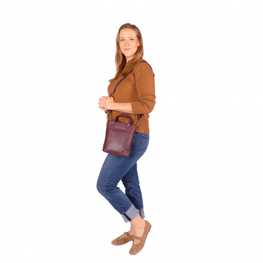 Side Step Classic VL Crossbody Bag - - 27116_SideStepVL_Wine_Angle_BagProportion_01