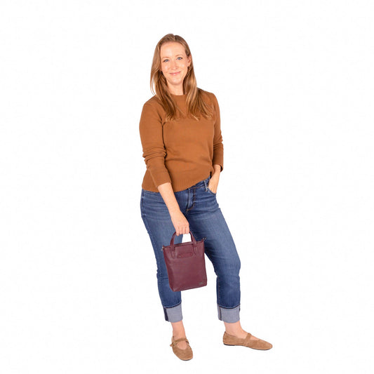 Side Step Classic VL Crossbody Bag - - 27116_SideStepVL_Wine_Angle_BagProportion_02