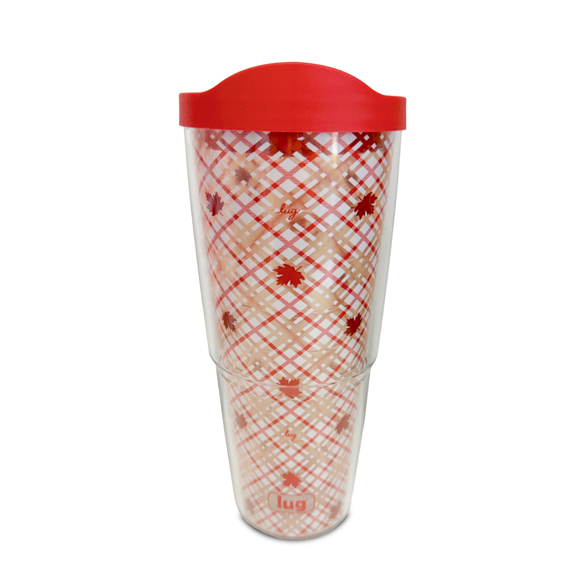 Patriotic Tervis Tumbler Cup 24oz - MAPLE PLAID - 27143_Tervis_24oz_MaplePlaid_Angle_01