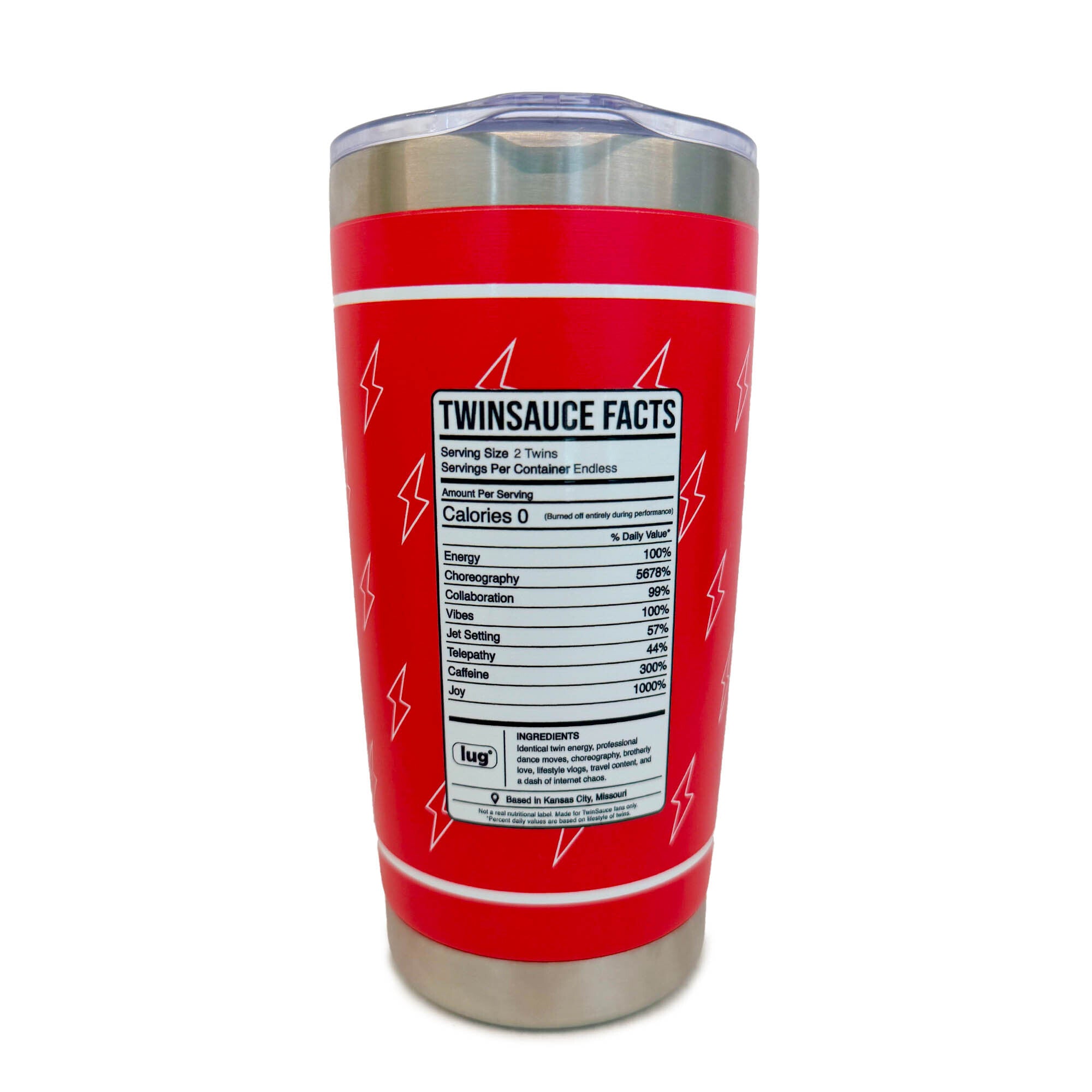 TWiNSAUCE x Lug Guzzle Tumbler - TWiNSAUCE SAUCE - 27605_Guzzle_TwinSauce_Angle_02