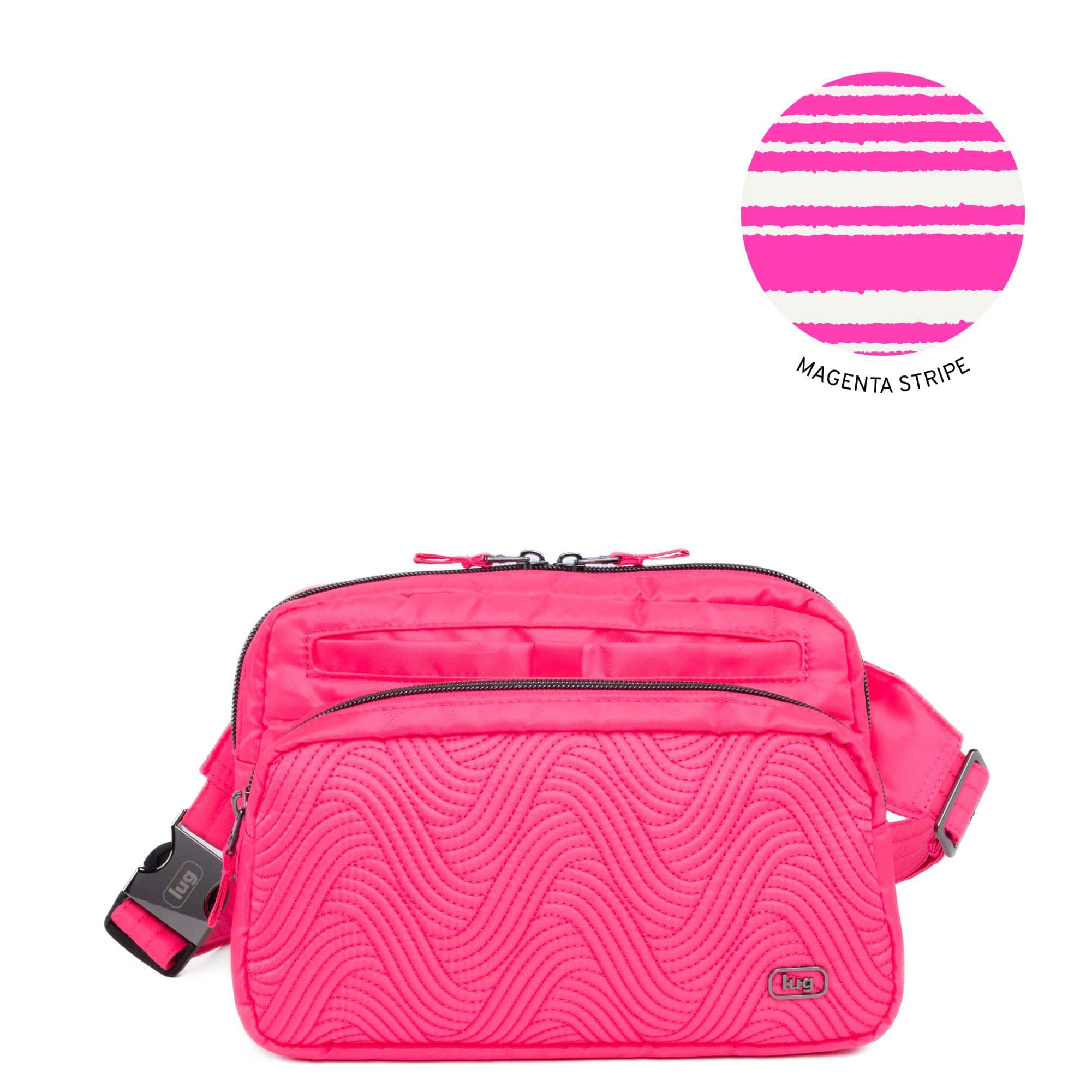 Double Back Belt Bag - MAGENTA - 94fd30fe-c336-4c53-bb77-bbc85afe543b