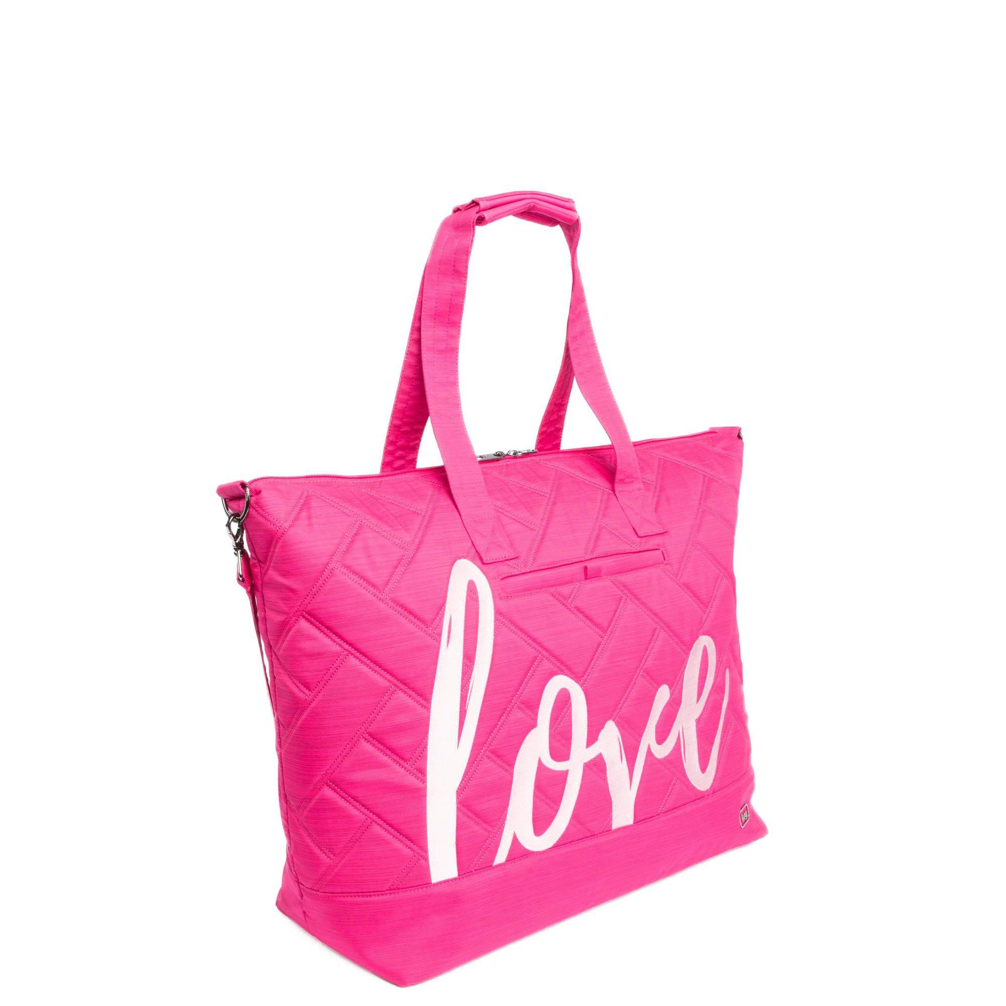 Legacy Collection Aerial Love Tote Bag - BRUSHED ROSETTE PINK WITH BUBBLE PINK LOVE - AerialLove_BrushedRosette_02