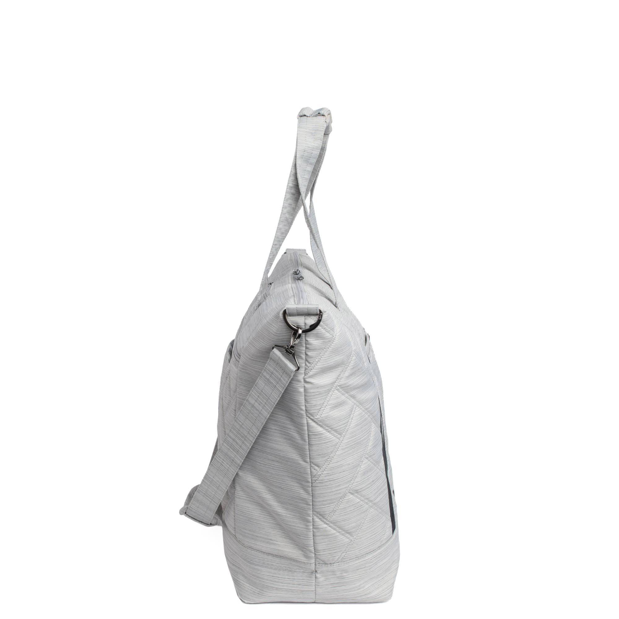 Legacy Collection Aerial Love Tote Bag - BRUSHED SILVER WITH BLACK LOVE - AerialLove_BrushedSilver_03