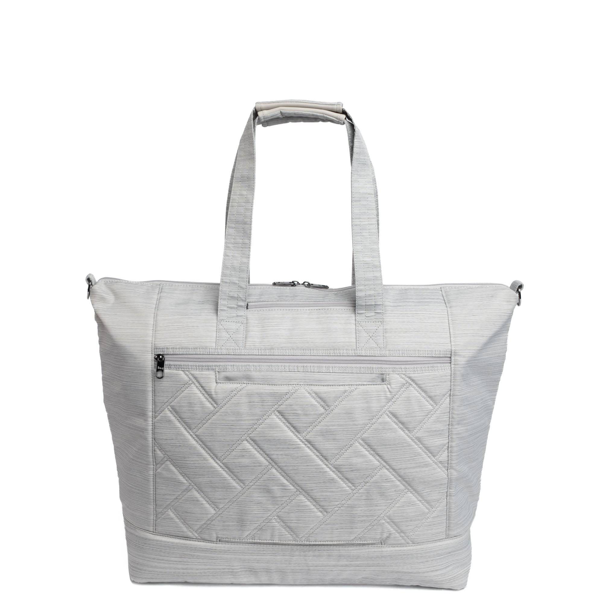 Legacy Collection Aerial Love Tote Bag - BRUSHED SILVER WITH BLACK LOVE - AerialLove_BrushedSilver_04