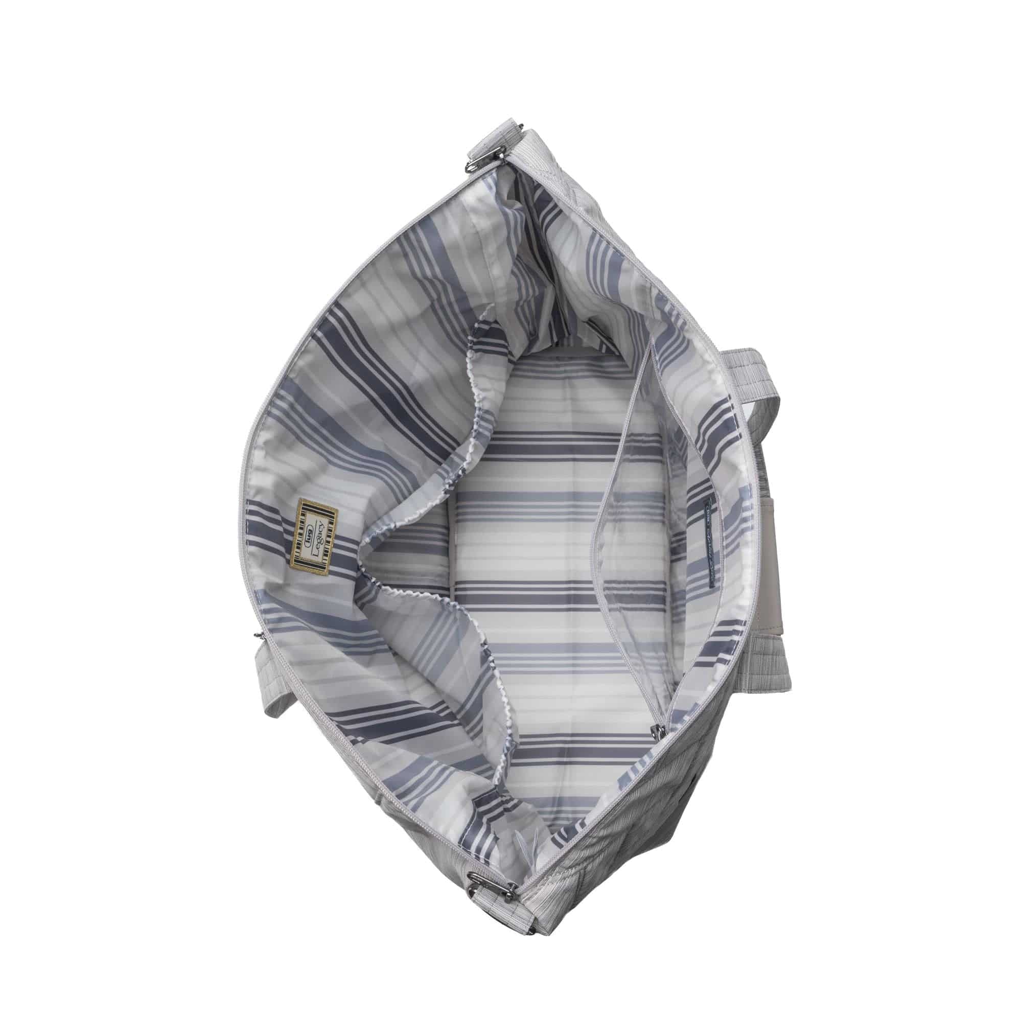 Legacy Collection Aerial Love Tote Bag - BRUSHED SILVER WITH BLACK LOVE - AerialLove_BrushedSilver_05