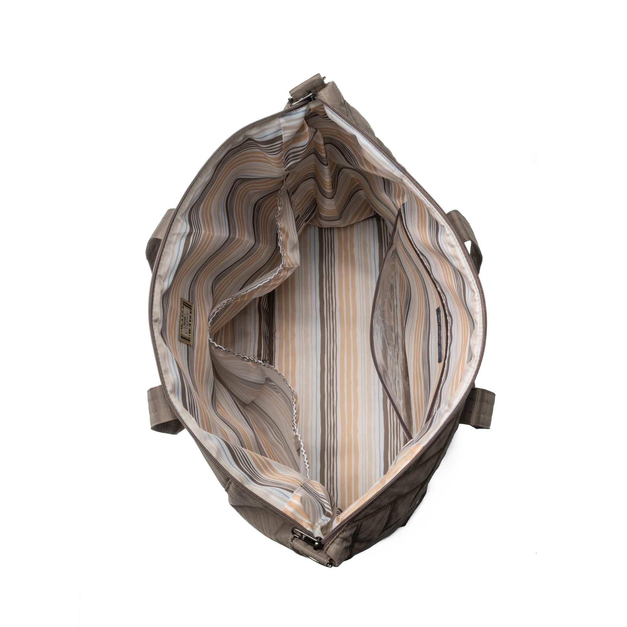 Legacy Collection Aerial Love Tote Bag - BRUSHED WALNUT WITH CHAMPAGNE LOVE - AerialLove_BrushedWalnut_05