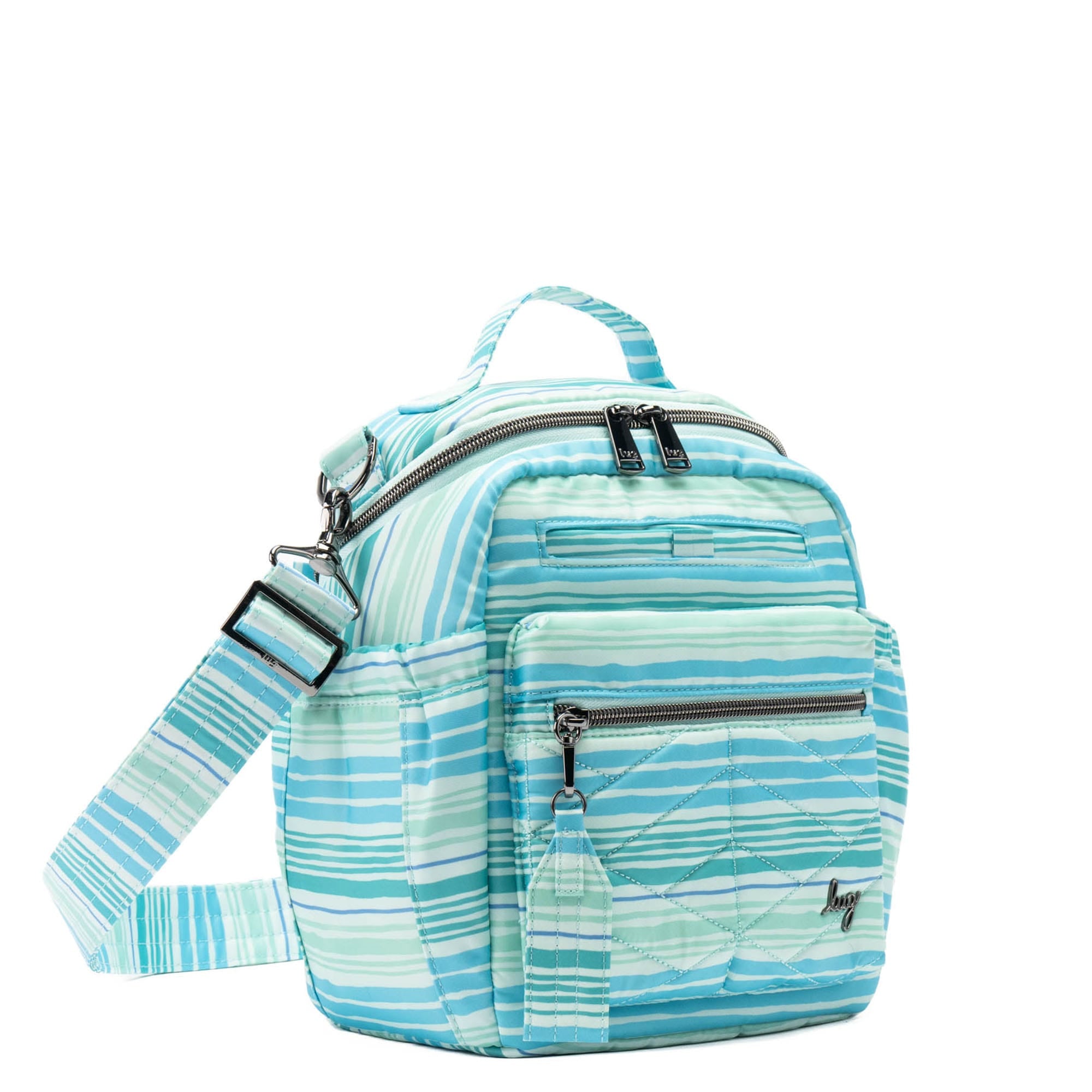 Alpine Crossbody Bag - LOVE WAVES AQUA - Alpine_LovewavesAqua_02
