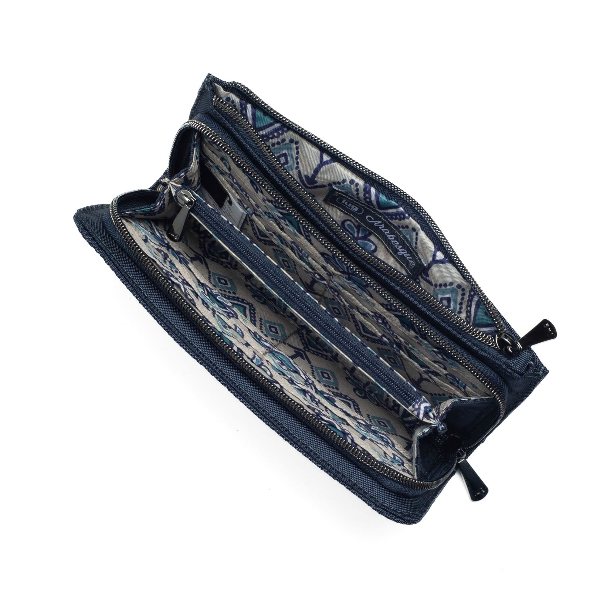Arabesque Ultra X Zip RFID Wallet - INDIGO BLUE - Arabesque_UltraX_IndigoBlue_04