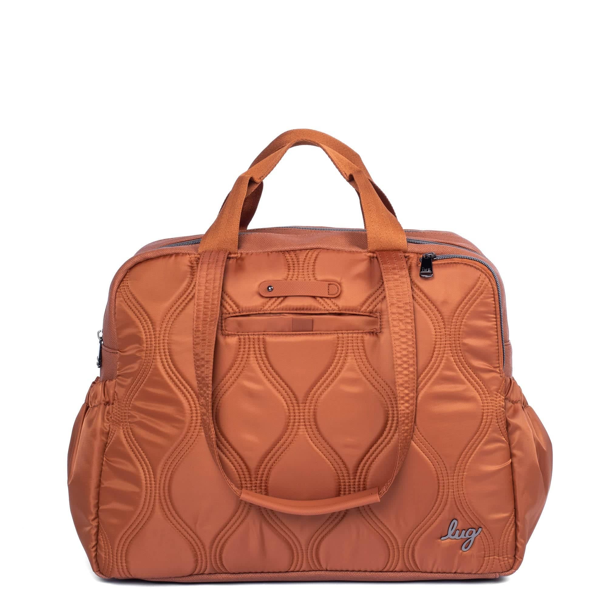 Lug Aviator Copper tote bag with carry-all design, featuring spacious interior and sturdy handles for everyday use.