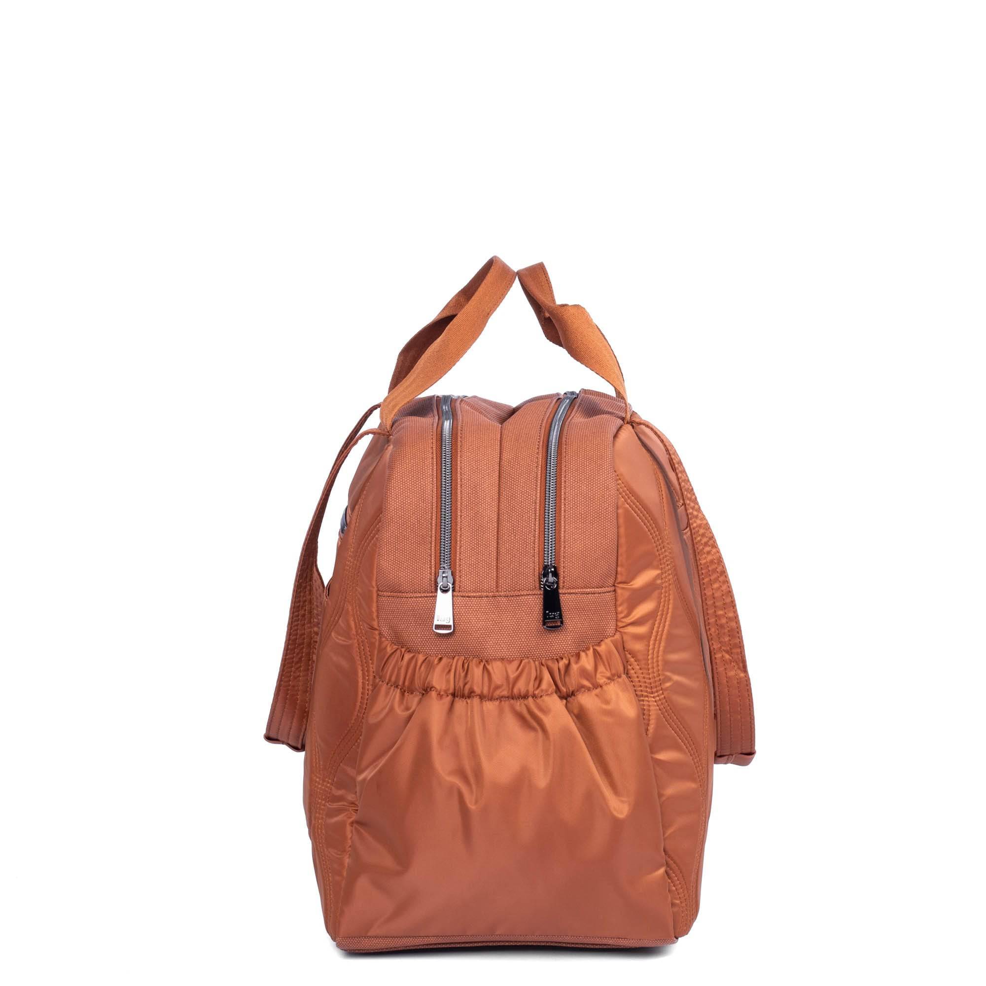 Lug Aviator Copper tote bag featuring spacious carry-all design with sturdy handles and stylish copper accents.