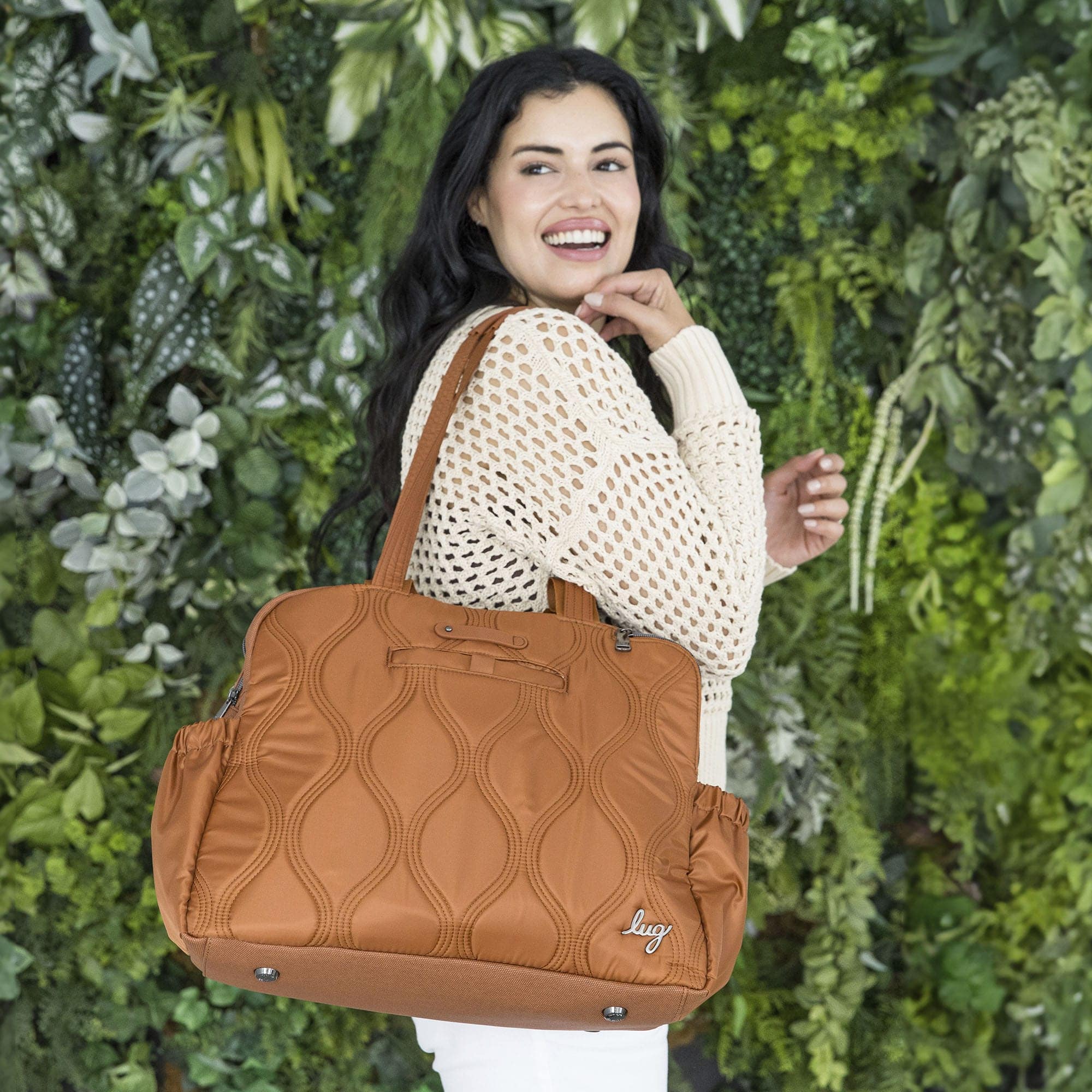 Lug Aviator Carry-All Tote Bag in neutral color, featuring spacious interior and sturdy handles for versatile everyday use.