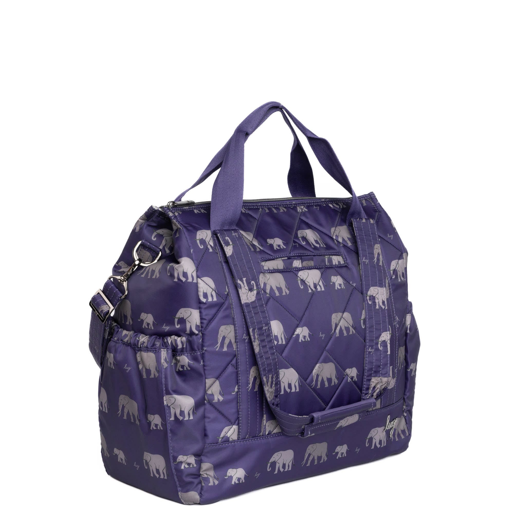 Yacht Carry-All Zip-Top Tote - ELEPHANT PURPLE - BabyYacht_ElephantPurple_02