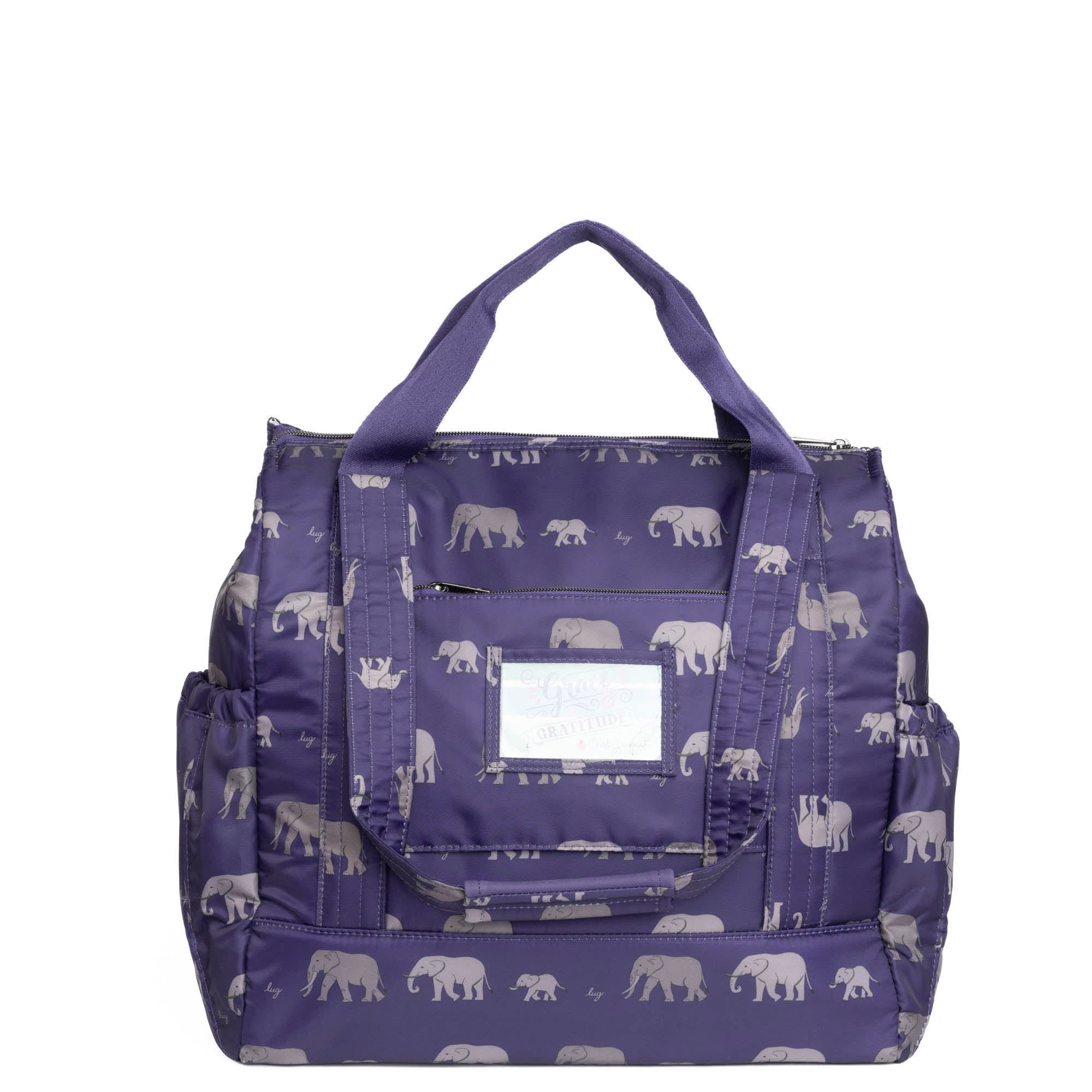 Yacht Carry-All Zip-Top Tote - ELEPHANT PURPLE - BabyYacht_ElephantPurple_04
