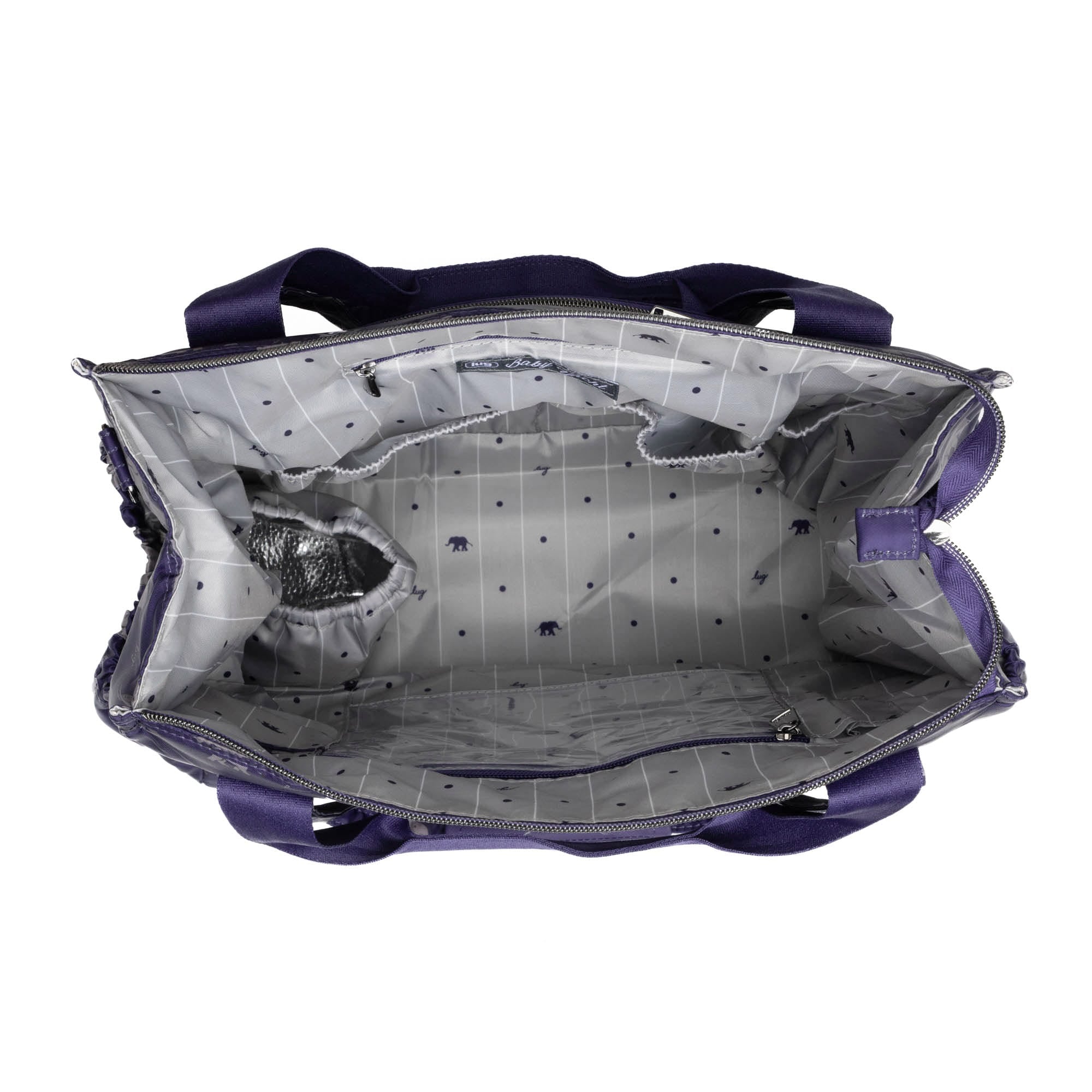 Yacht Carry-All Zip-Top Tote - ELEPHANT PURPLE - BabyYacht_ElephantPurple_05