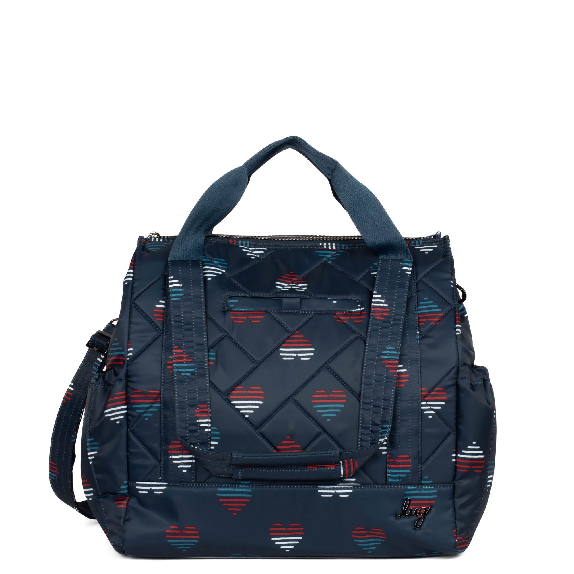 Yacht Carry-All Zip-Top Tote - HEARTS LIBERTY - BabyYacht_HeartsLiberty_01