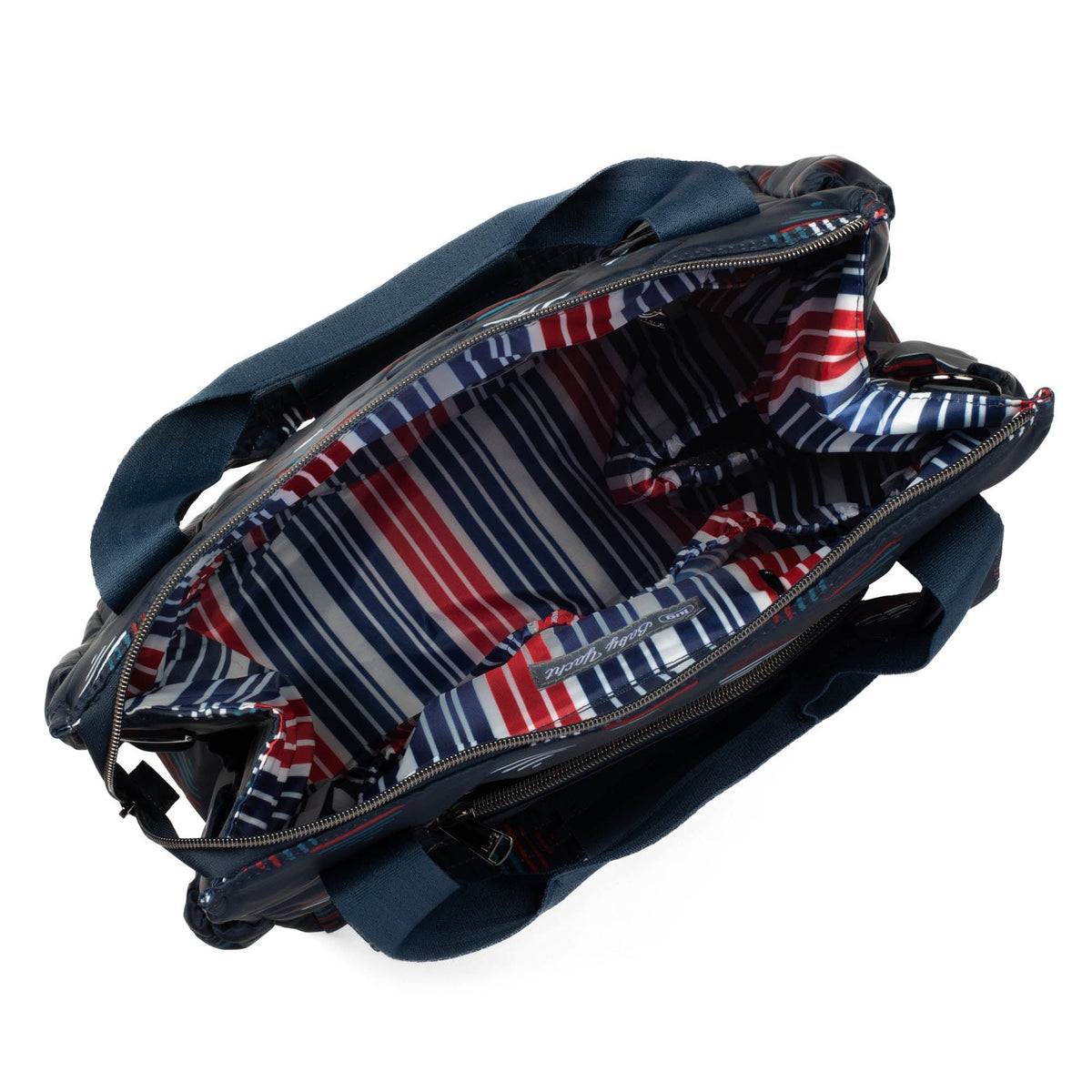 Yacht Carry-All Zip-Top Tote - HEARTS LIBERTY - BabyYacht_HeartsLiberty_05