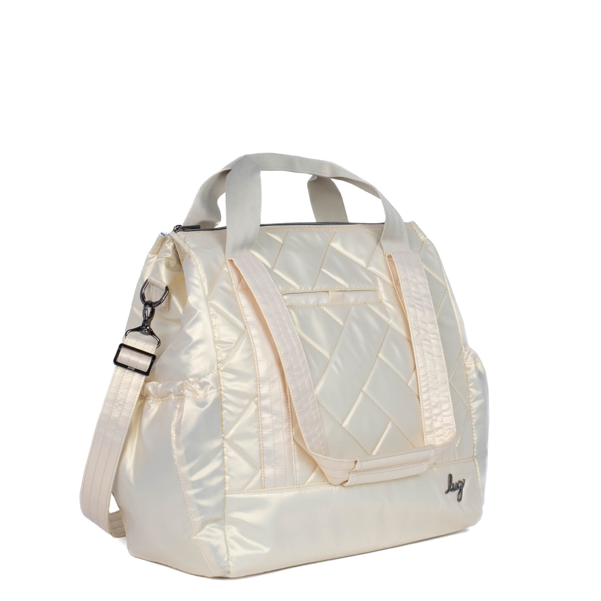 Yacht Carry-All Zip-Top Tote - METALLIC CHAMPAGNE - BabyYacht_MetallicChampagne_02