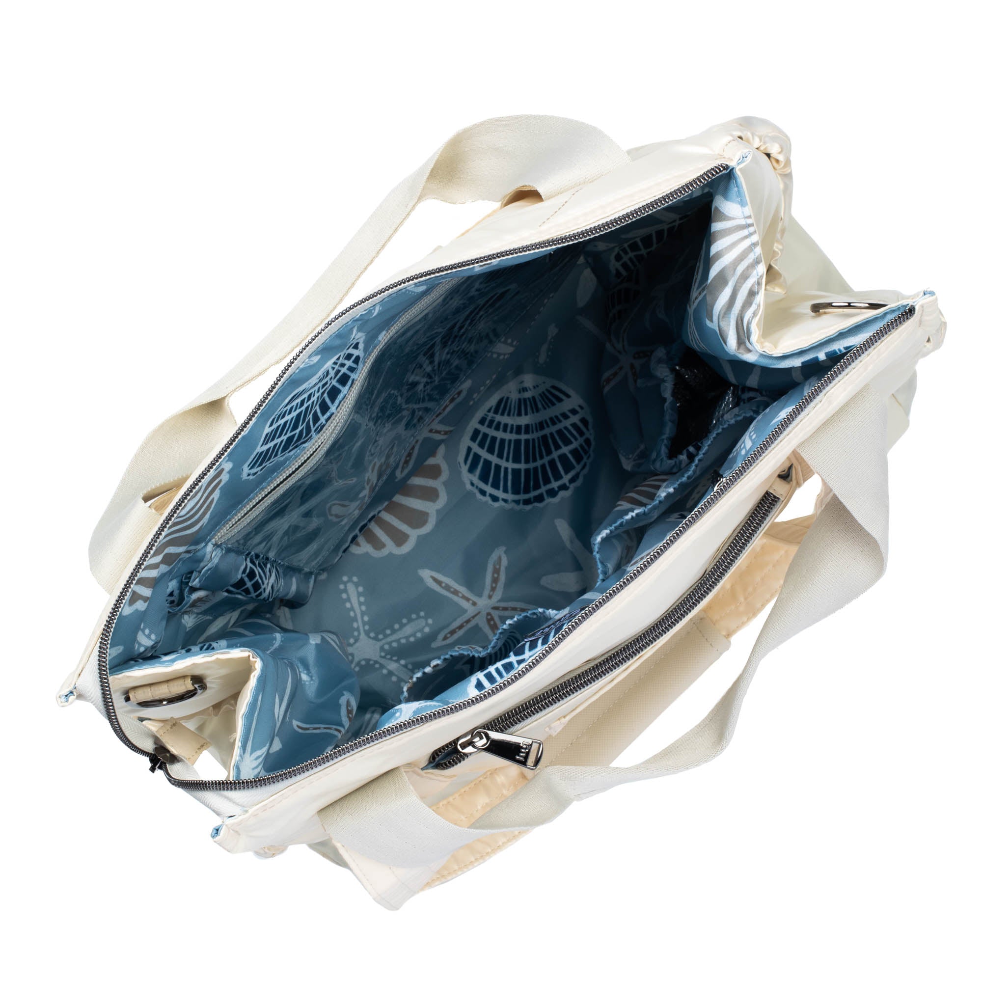 Yacht Carry-All Zip-Top Tote - METALLIC CHAMPAGNE - BabyYacht_MetallicChampagne_05