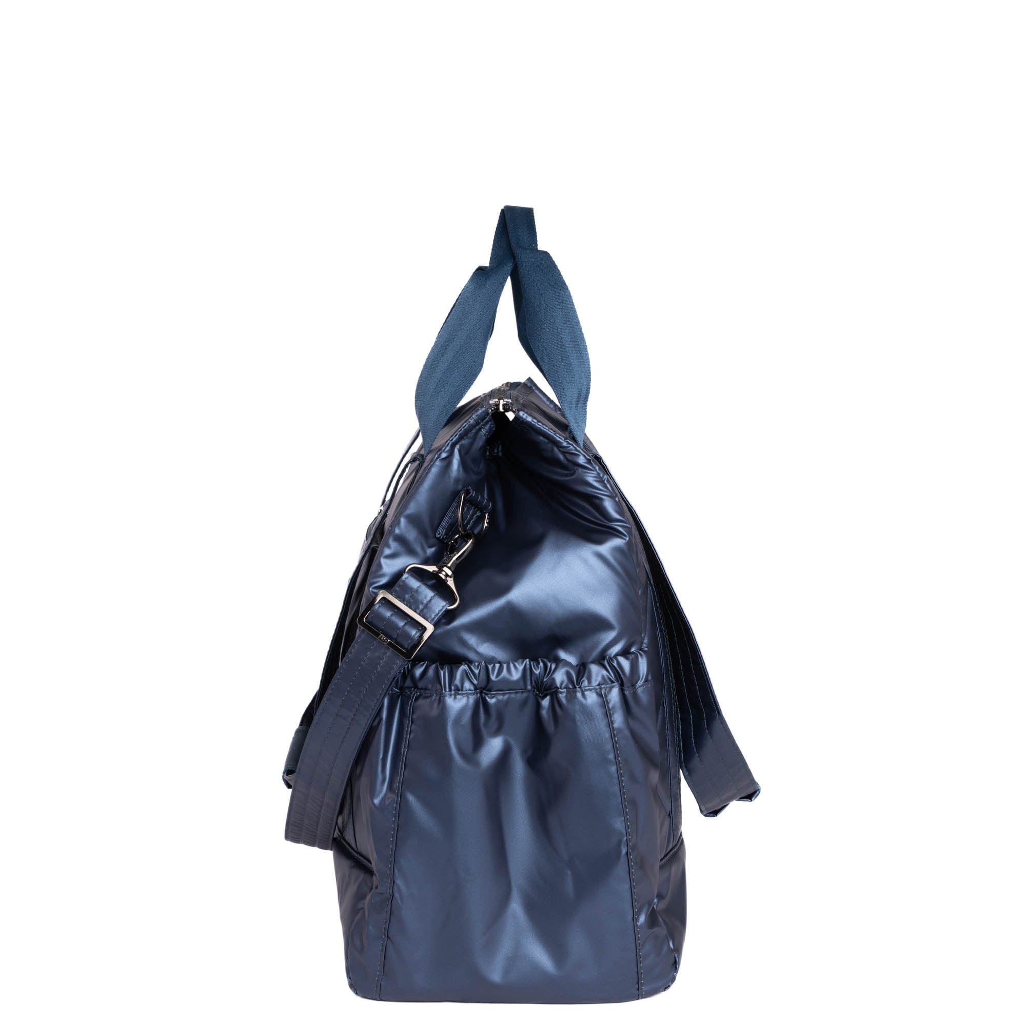 Yacht Carry-All Zip-Top Tote - METALLIC INDIGO - BabyYacht_MetallicIndigo_03