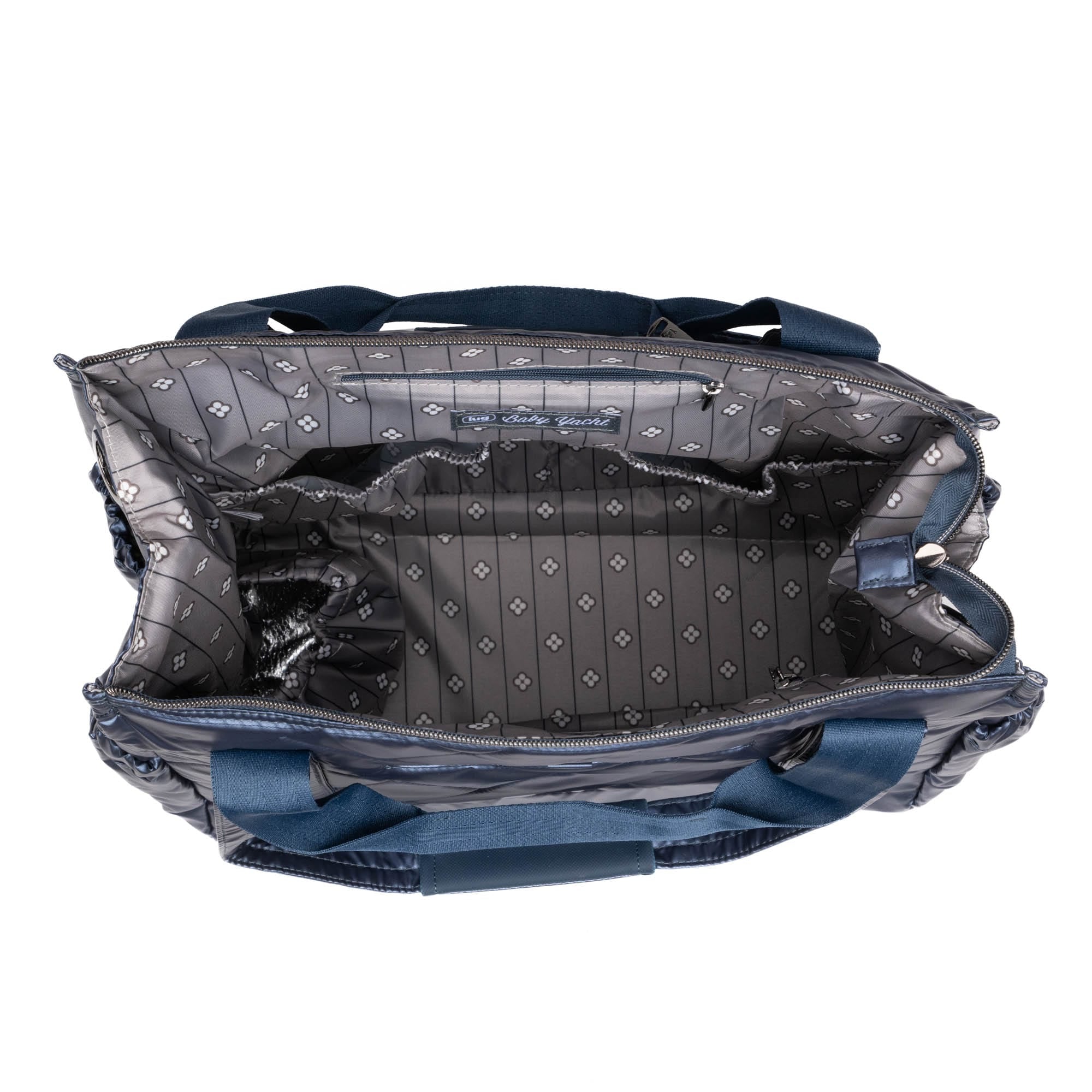 Yacht Carry-All Zip-Top Tote - METALLIC INDIGO - BabyYacht_MetallicIndigo_05