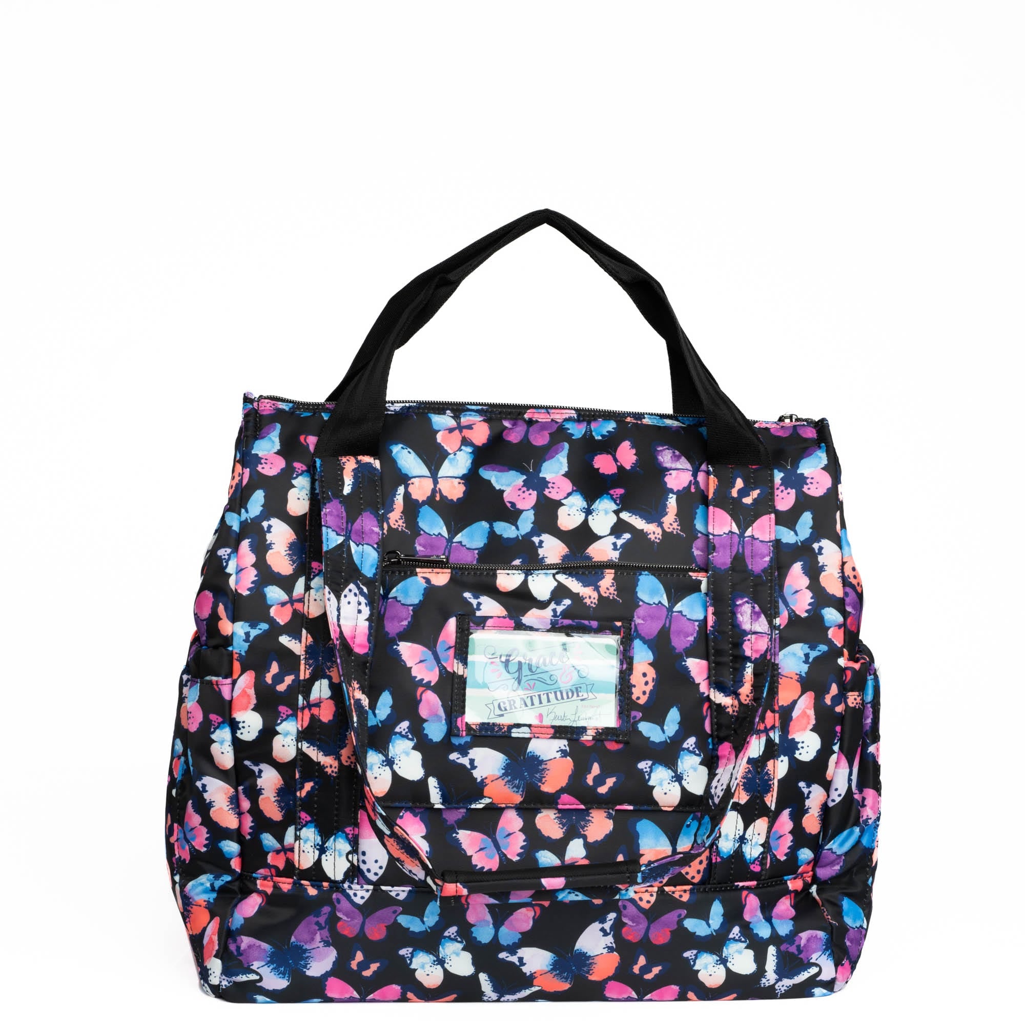 Yacht Carry-All Zip-Top Tote - WATERCOLOR BUTTERFLIES - BabyYacht_WatercolourButterflies_04