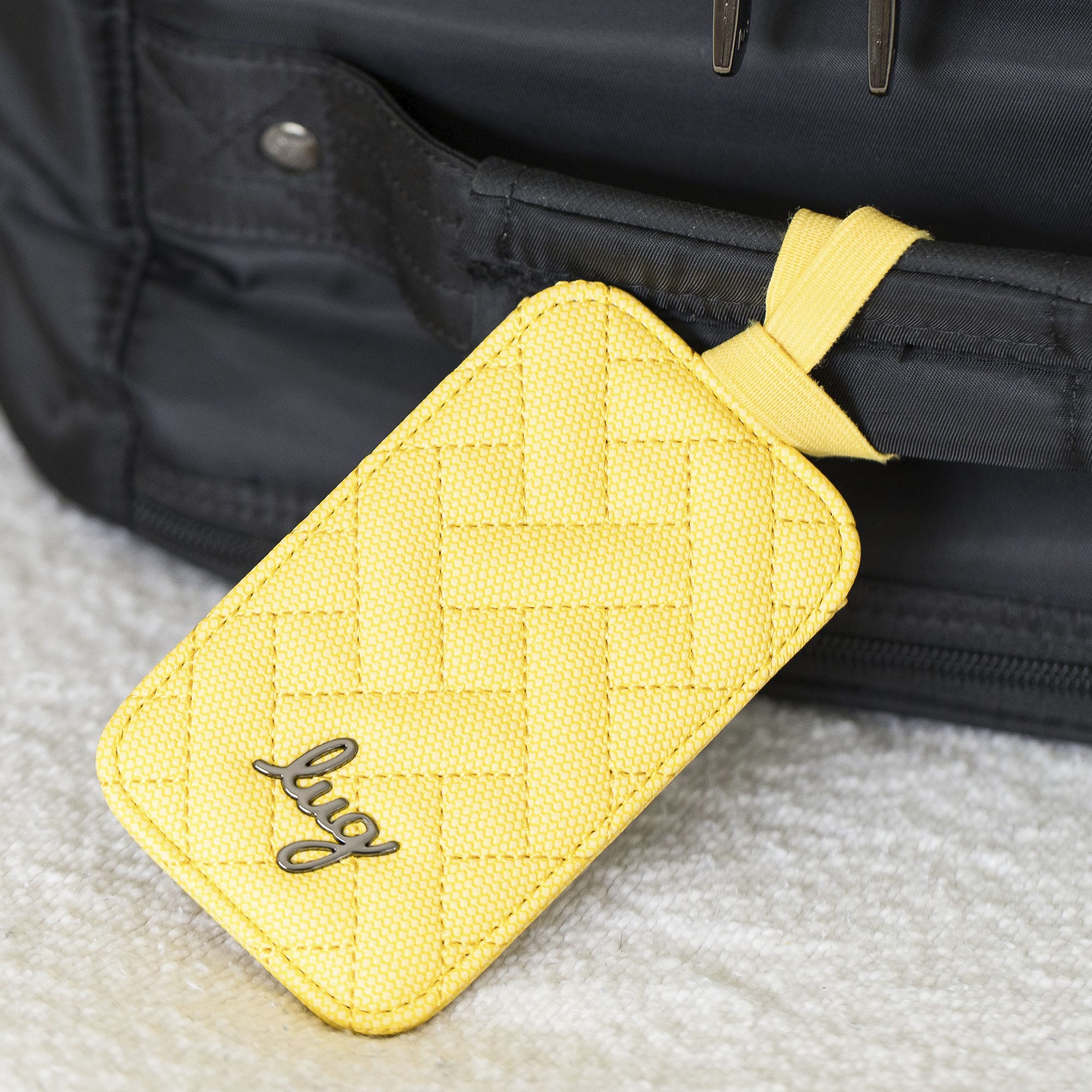 Baggage Claim Matte Luxe VL Luggage Tag 2pc Set - - BaggageClaimMatteLuxeLuggageTag_Banana_01