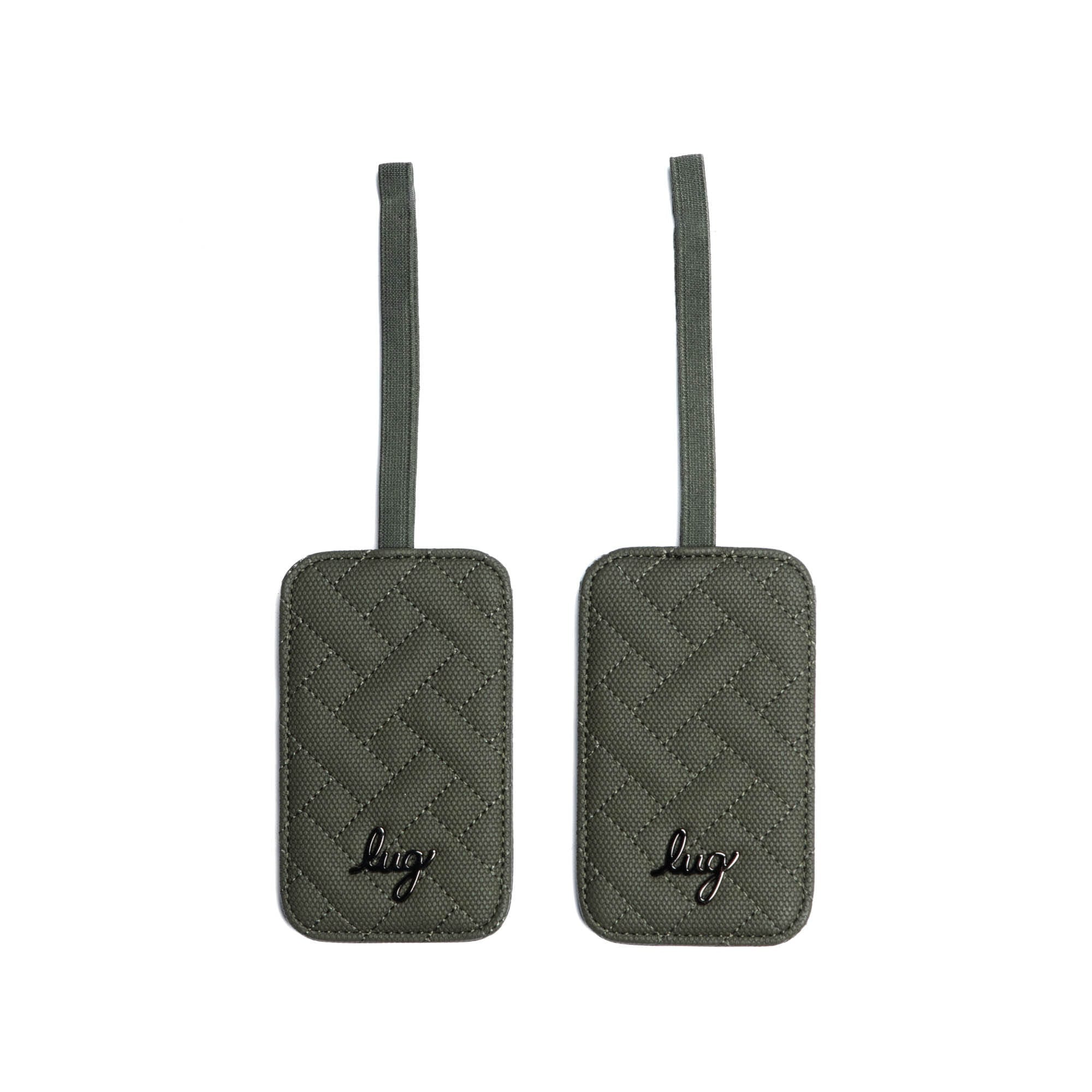 Baggage Claim Matte Luxe VL Luggage Tag 2pc Set - OLIVE - BaggageClaimMatteLuxeLuggageTag_Olive_01