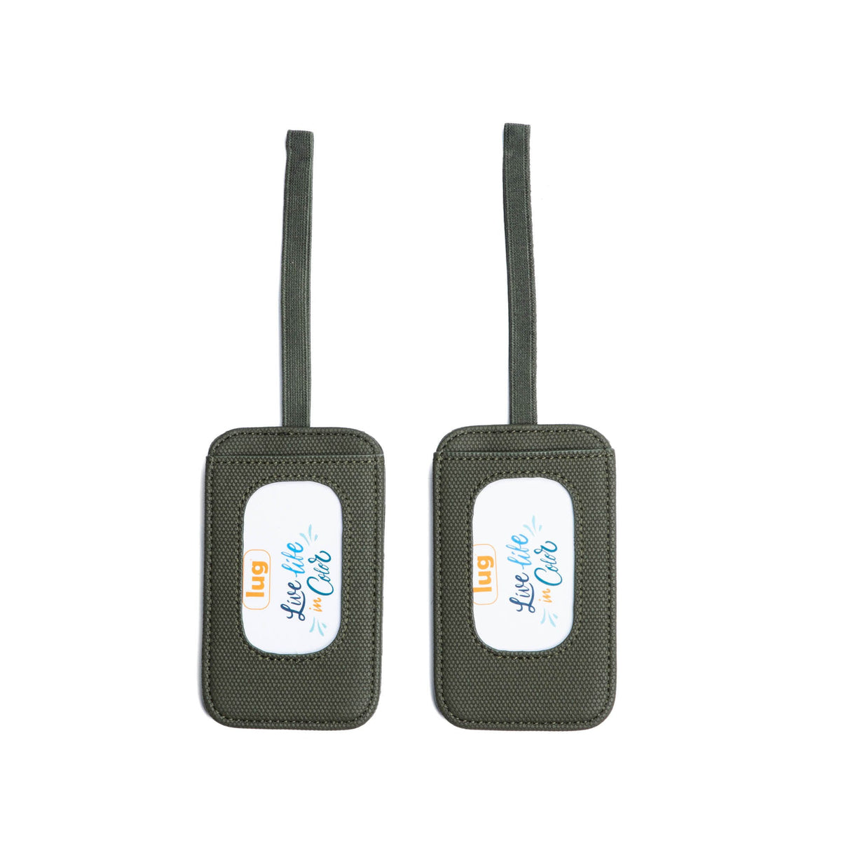 Baggage Claim Matte Luxe VL Luggage Tag 2pc Set - OLIVE - BaggageClaimMatteLuxeLuggageTag_Olive_02