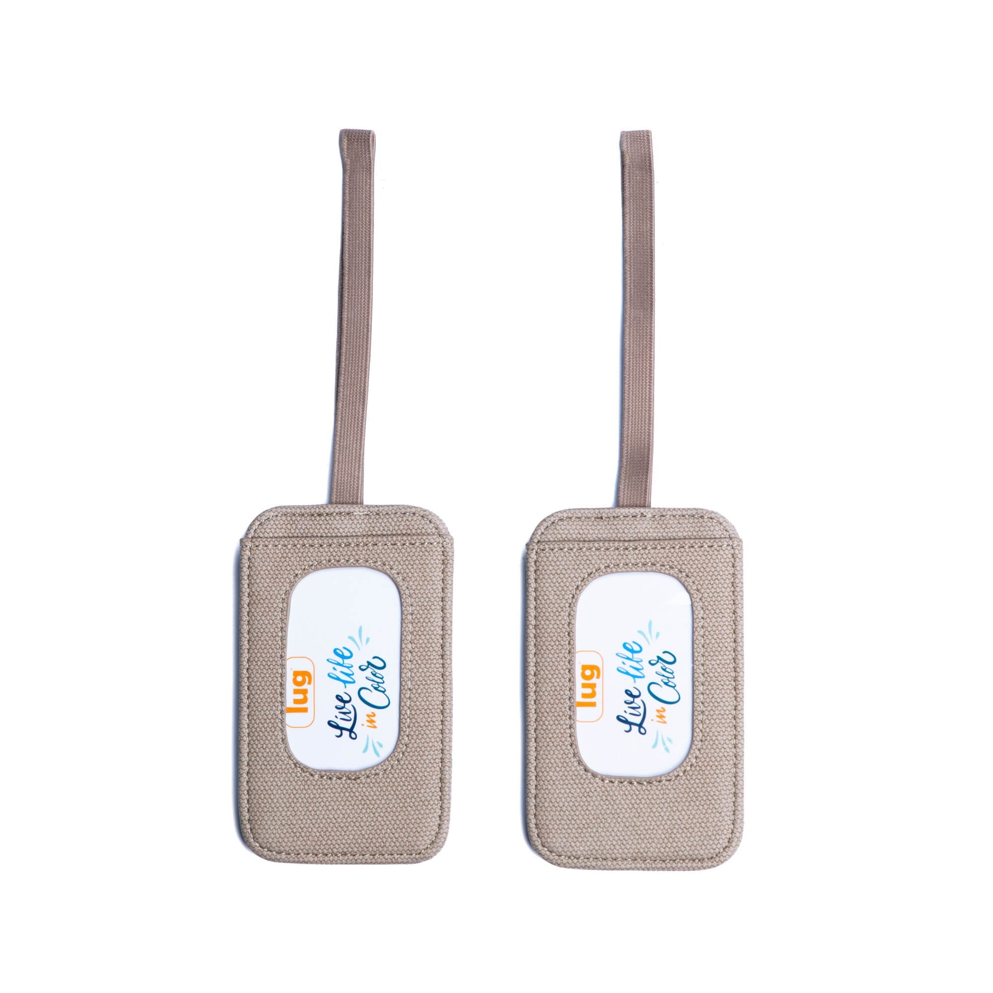 Baggage Claim Matte Luxe VL Luggage Tag 2pc Set - SAND - BaggageClaimMatteLuxeLuggageTag_Sand_02