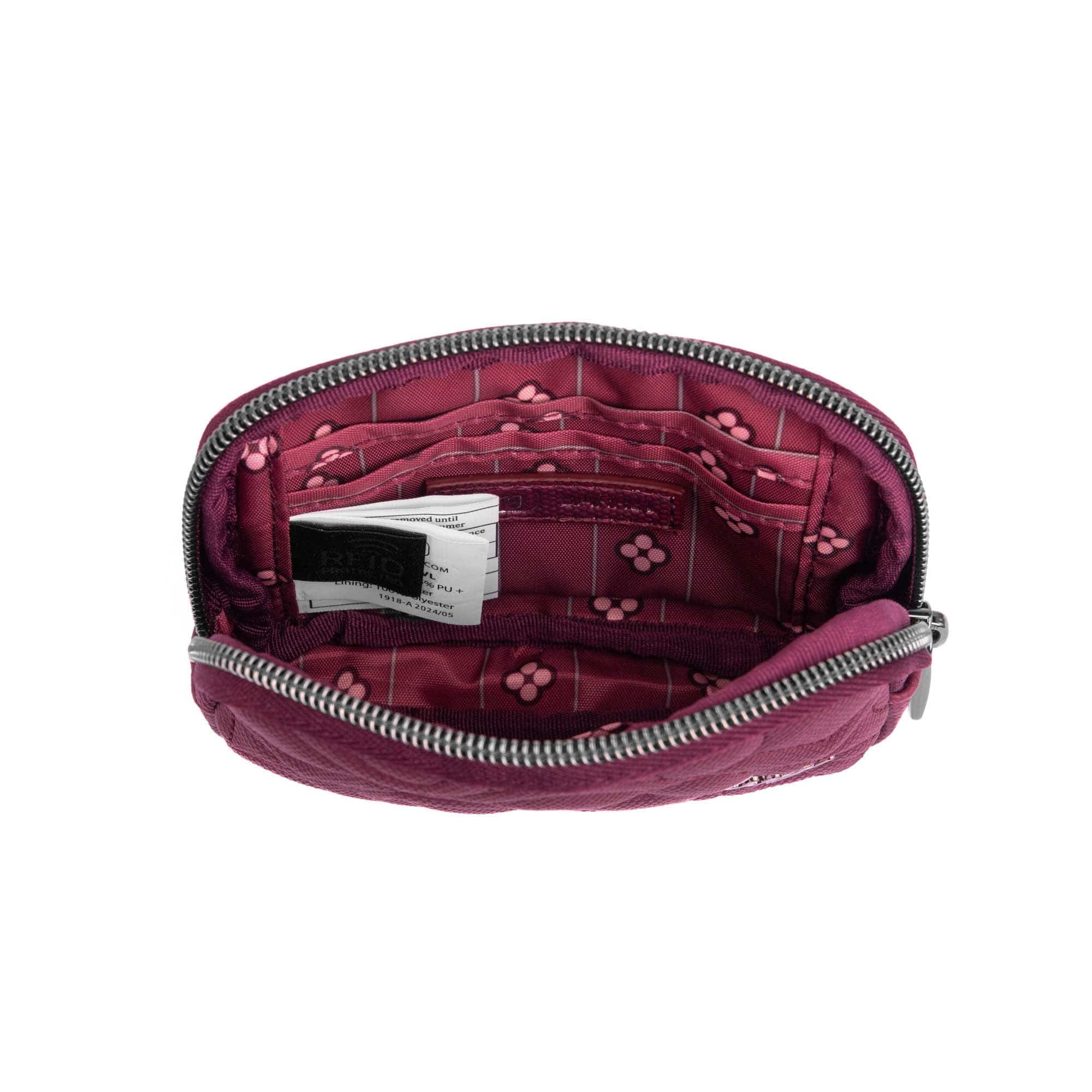Barrel Love Matte Luxe VL Zip Wallet - WINE - Barrel_MatteLuxe_Wine_05
