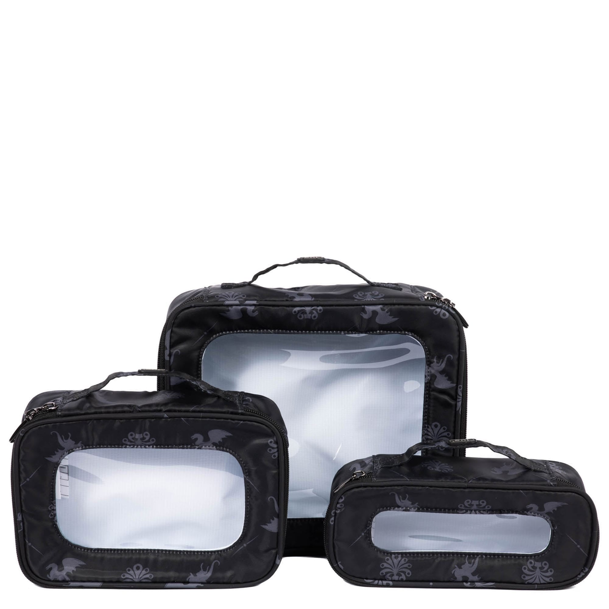 Bento Box 3pc Storage Container Set - DRAGON BLACK - BentoBox3pcs_BlackDragon_01