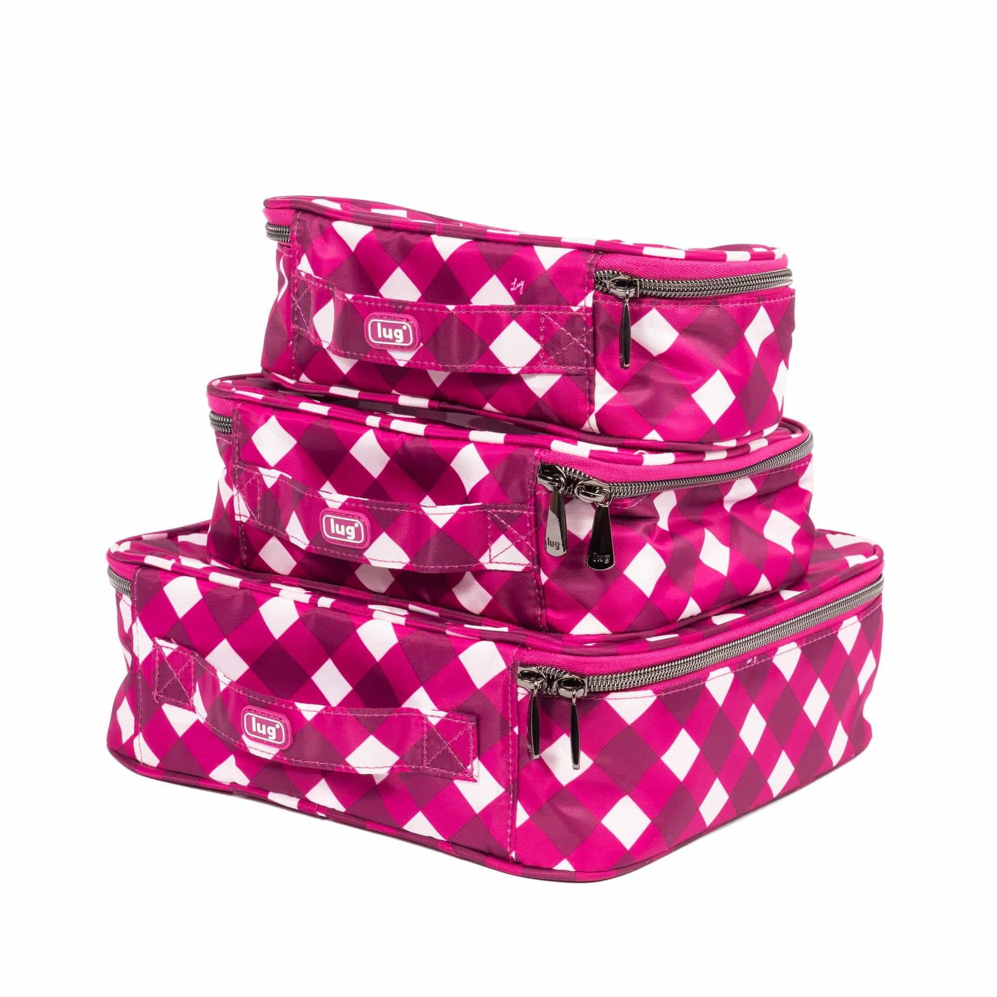 Bento Box 3pc Storage Container Set - GINGHAM BERRY - BentoBox3pcs_GinghamBerry_06