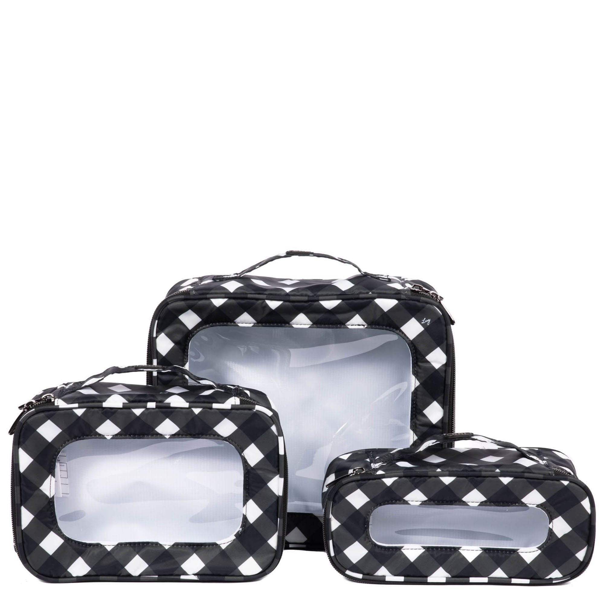 Bento Box 3pc Storage Container Set - GINGHAM BLACK - BentoBox3pcs_GinghamBlack_01