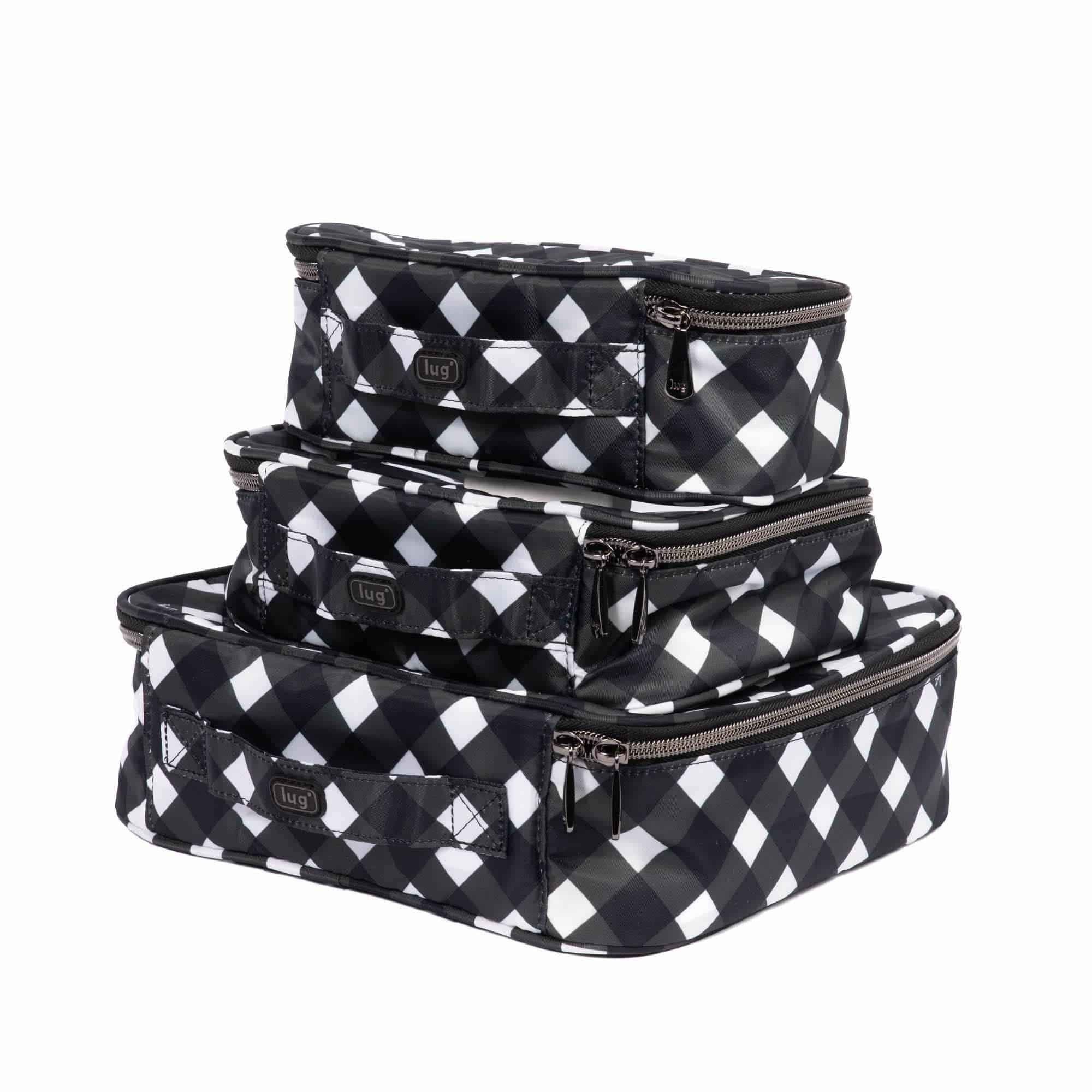 Bento Box 3pc Storage Container Set - GINGHAM BLACK - BentoBox3pcs_GinghamBlack_06