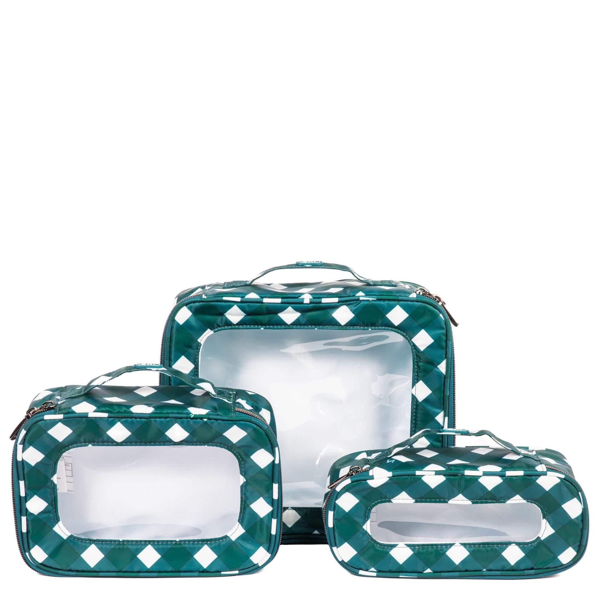 Bento Box 3pc Storage Container Set - GINGHAM EVERGREEN - BentoBox3pcs_GinghamEvergreen_01