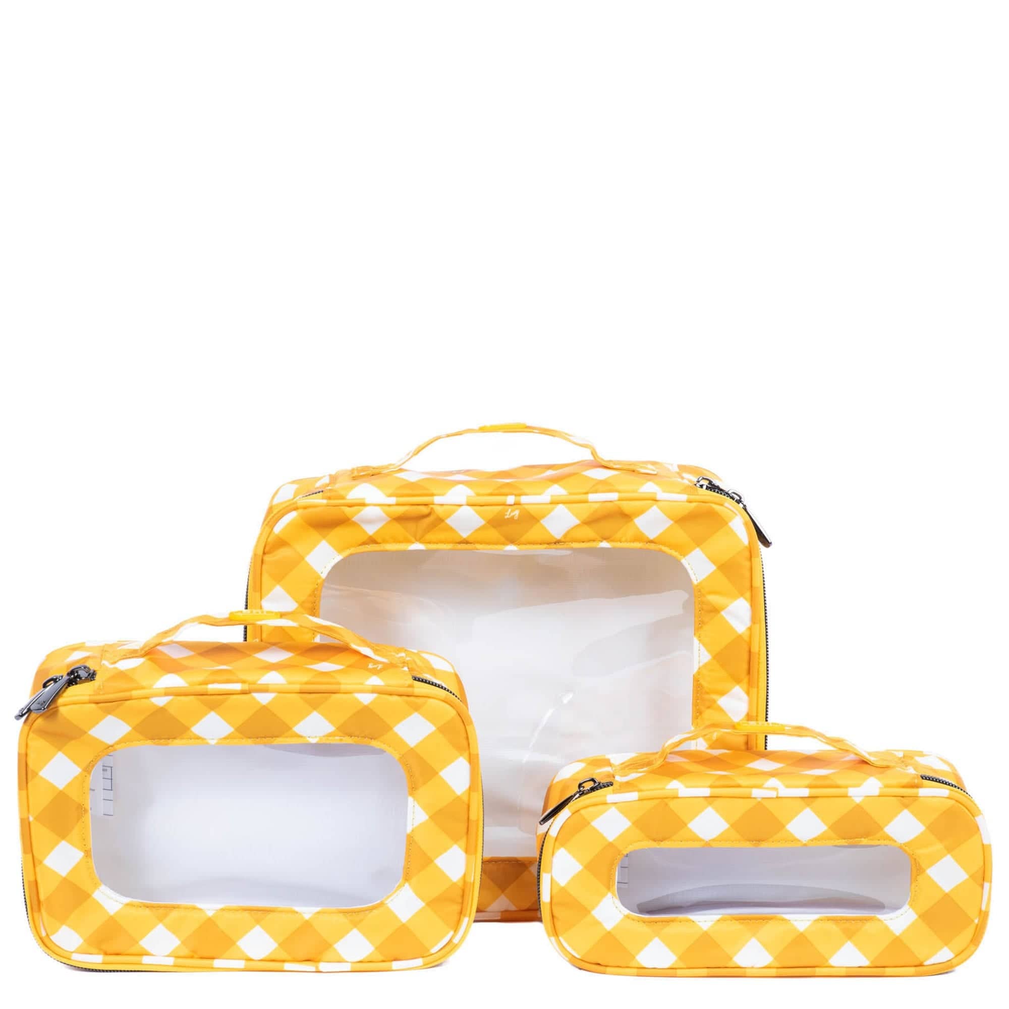 Bento Box 3pc Storage Container Set - GINGHAM MUSTARD - BentoBox3pcs_GinghamMustard_01