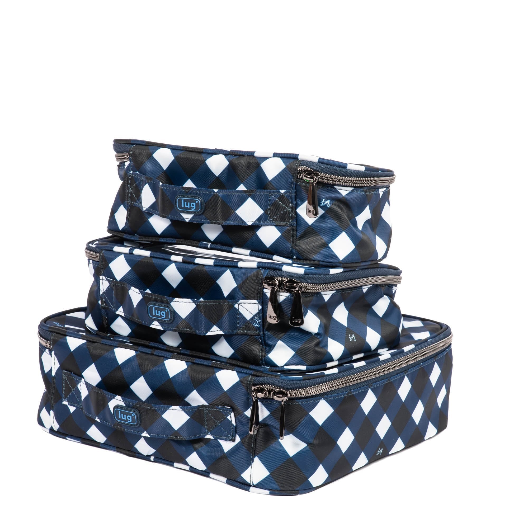 Bento Box 3pc Storage Container Set - GINGHAM NAVY - BentoBox3pcs_GinghamNavy_06_1
