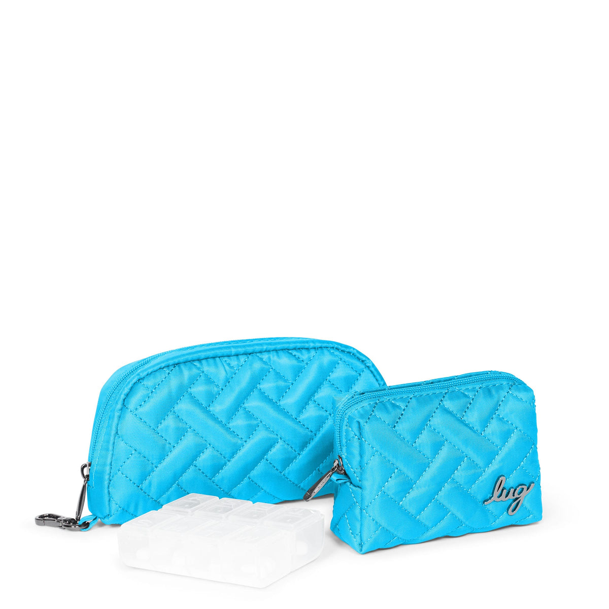 Bobsled Eyeglass Case &amp; Choo Choo Mini Pill Box Set - SKY - BobSled_MiniChooChooDuo_Sky_01