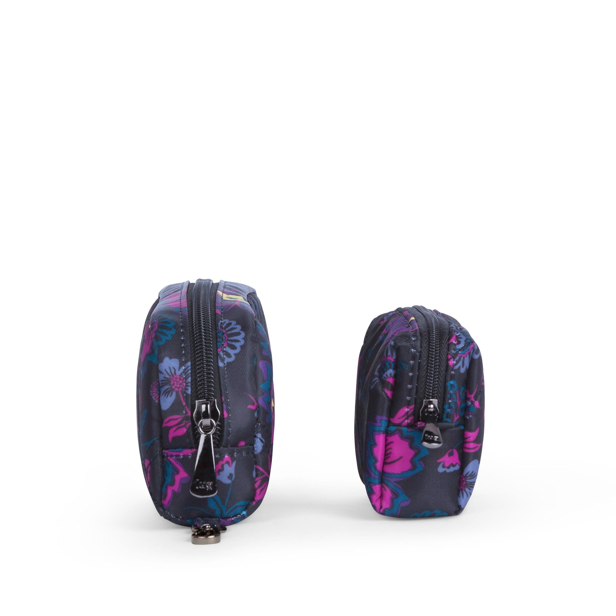 Bobsled XL Eyeglass Case & Choo Choo Mini Pill Box Set - PLAYFUL PLAID - BobsledXLChooChooMiniDuo_Boho_Floral_Black_03